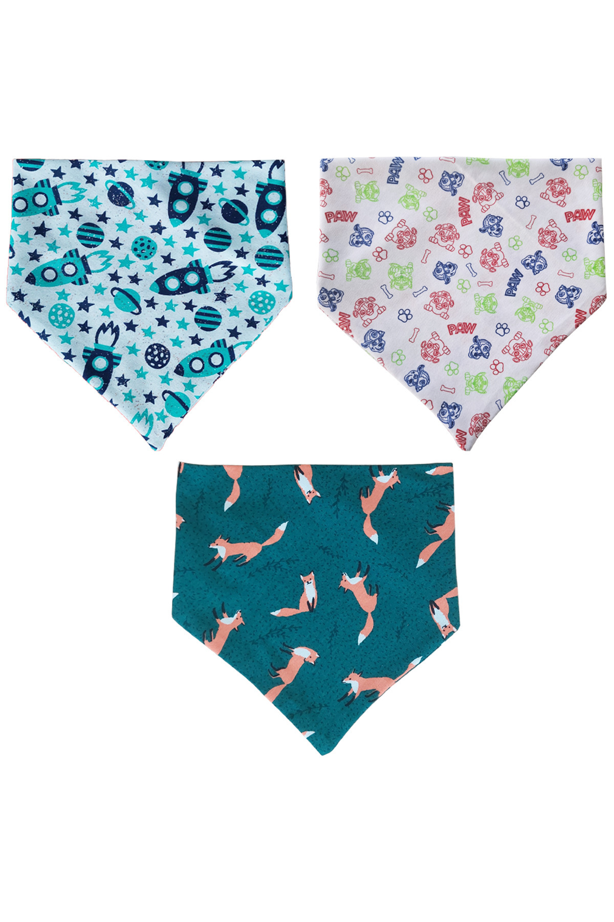 Baby Minik Üçgen Fular Penye Salya Ve Mama Önlüğü 10 Adet fotoğrafı 4 (önizleme)