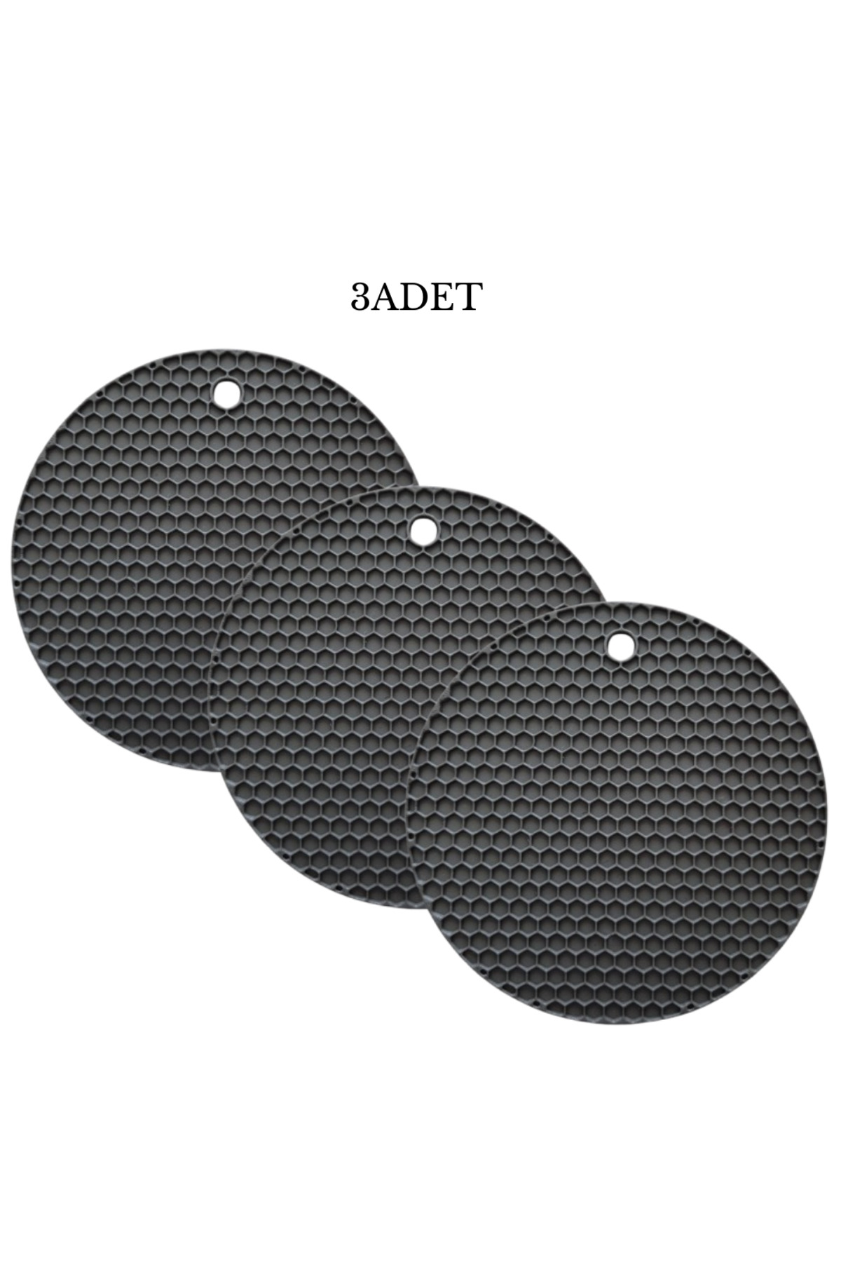 3 Pieces of Grey Silicone Finish, Calburabast & Cookie Shaper, Teapot and Pot Coaster