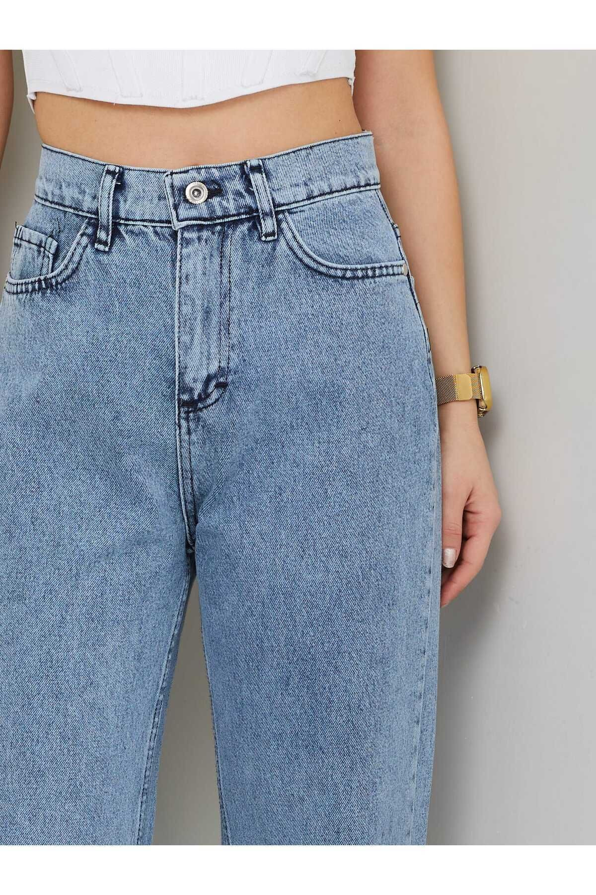 Mariela BLUE High Waist Wide Leg Wide Leg Jean, Palazzo Snow Wash Lycra Jeans*2