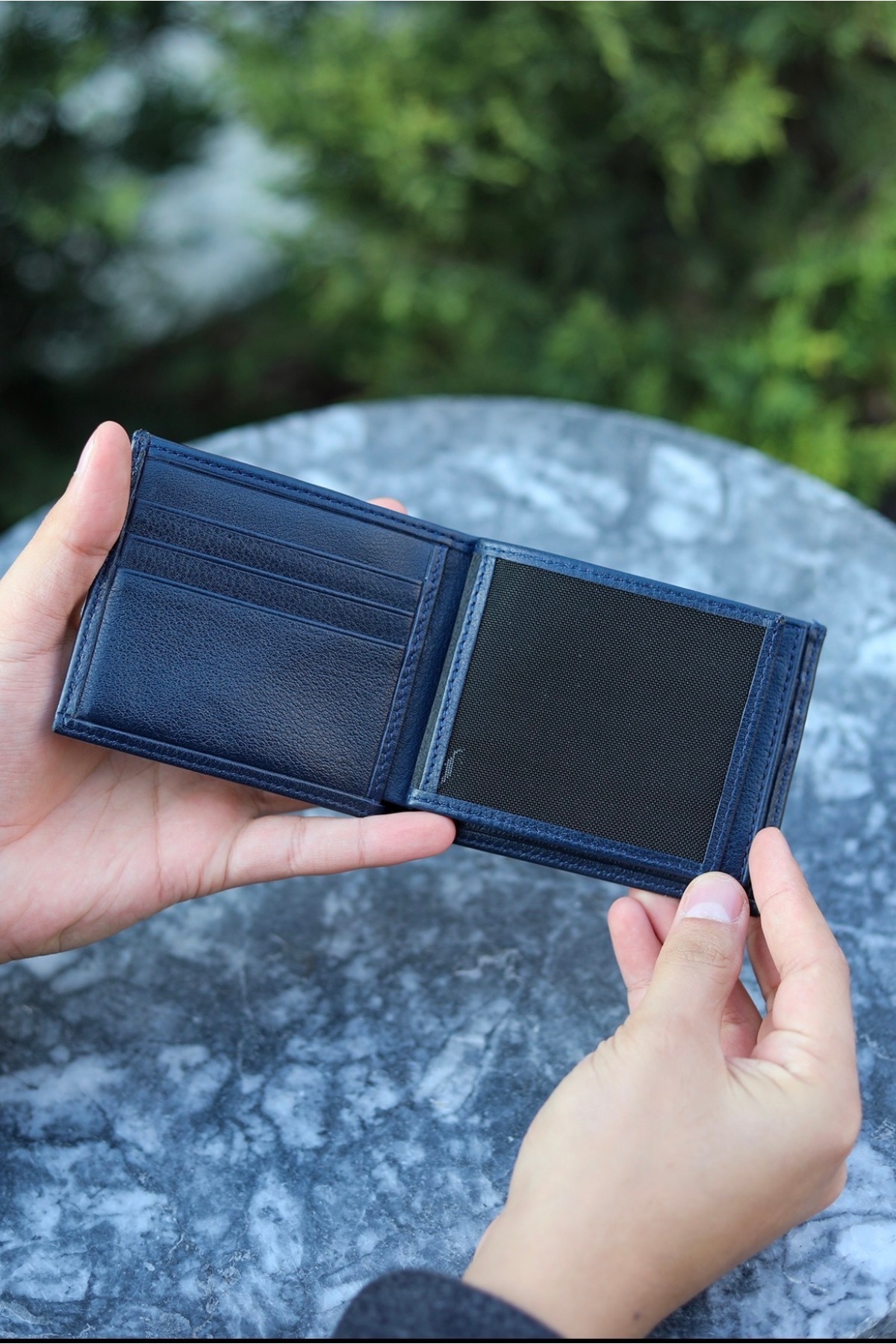 LEWİS POLO  Forse Hakiki Deri Bol Kartlıklı Kullanışlı Lacivert Erkek Cüzdanı - Görsel 5