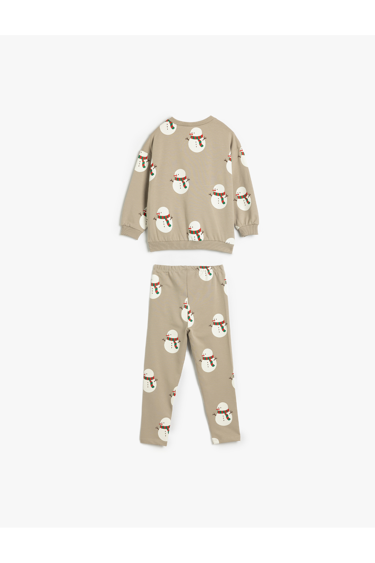 Koton Pamuklu Kardan Adam Baskılı Uzun Kollu Şardonlu Eşofman Takımı fotoğrafı 2 (önizleme)