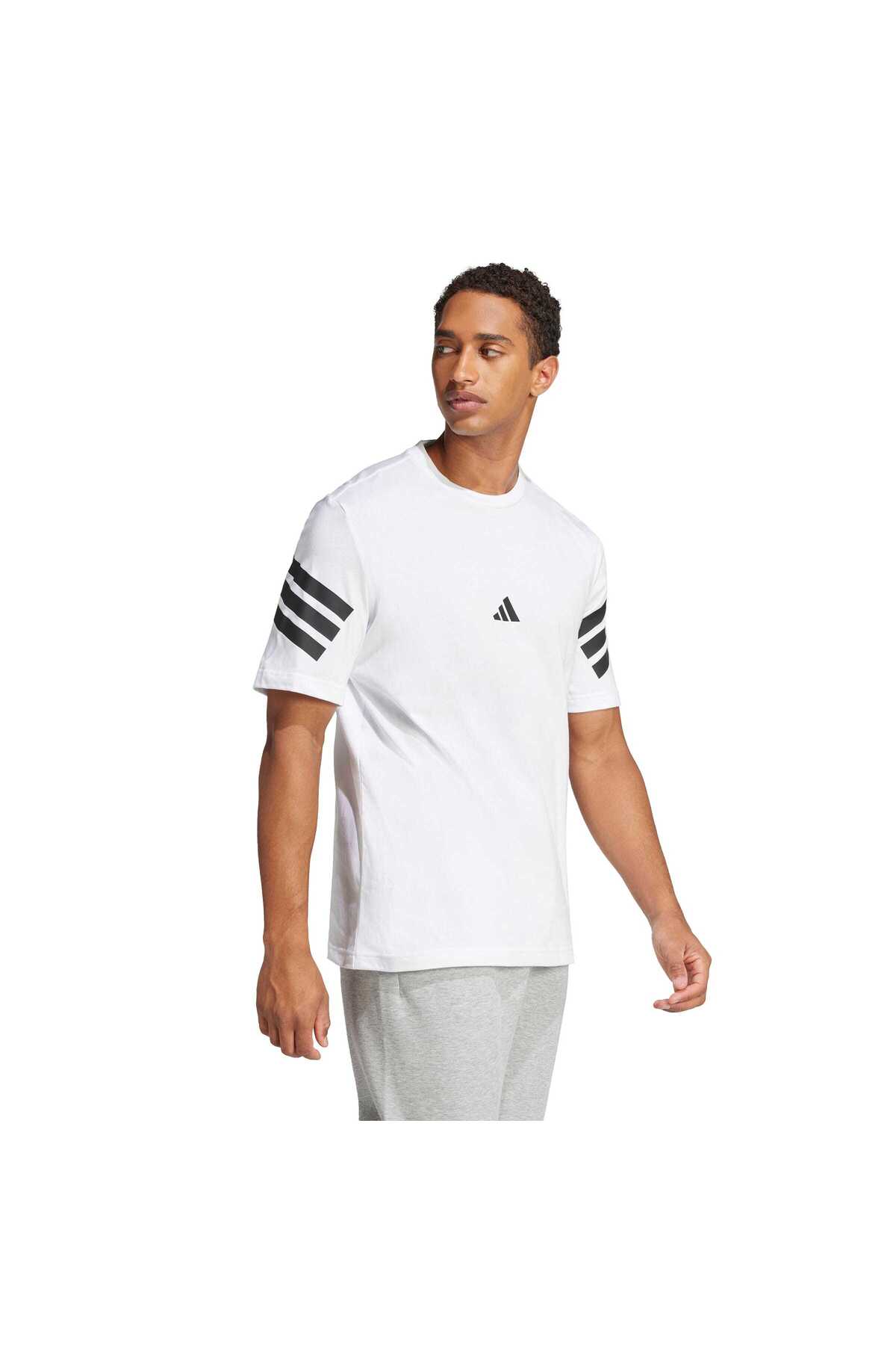 adidas M Fi 3S Reg T Erkek Spor T-shirt JD4880 görsel 3