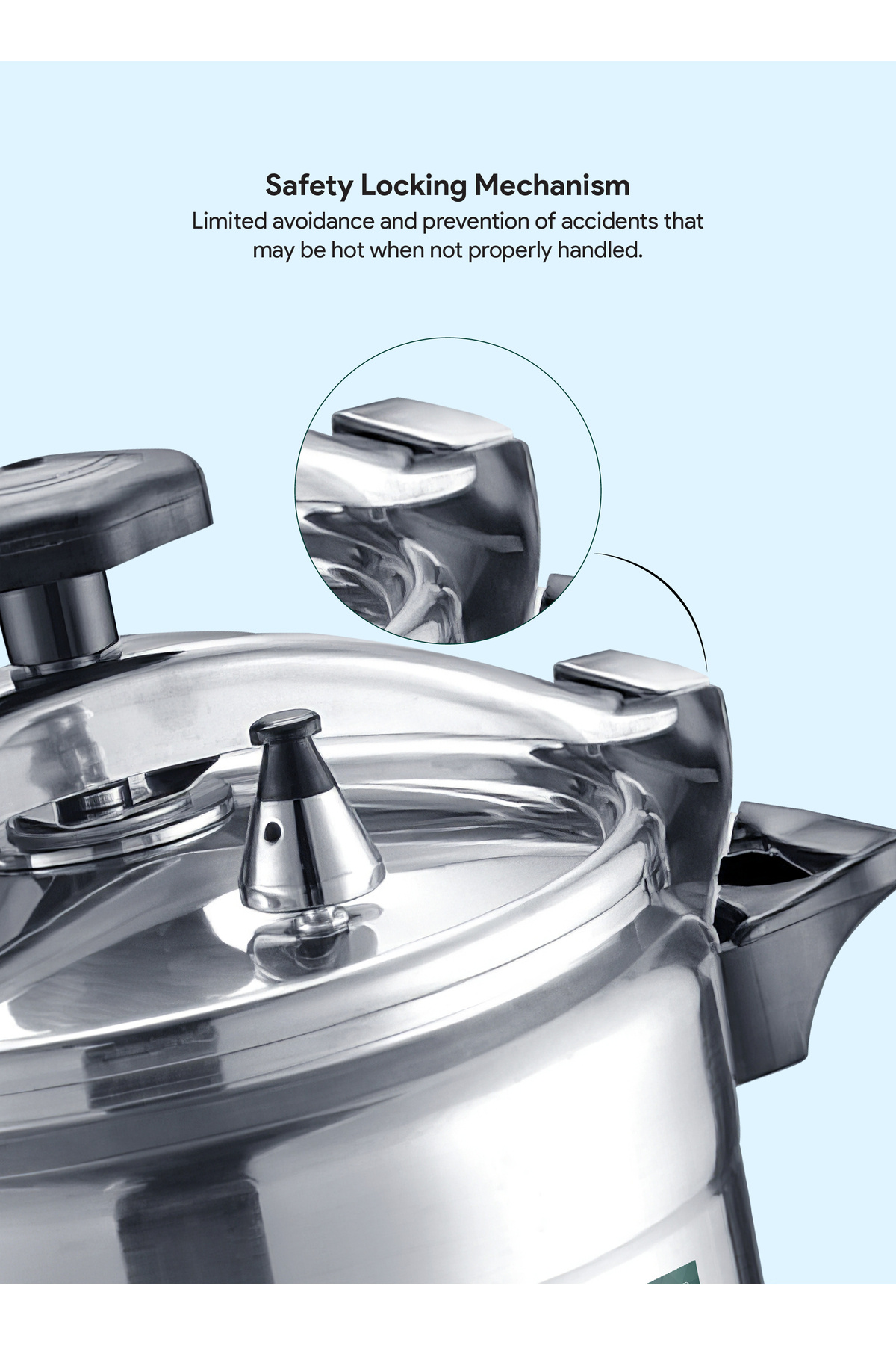 طنجرة ضغط ألومنيوم سعة 7 لترات من DPC7A مزودة بقفل...