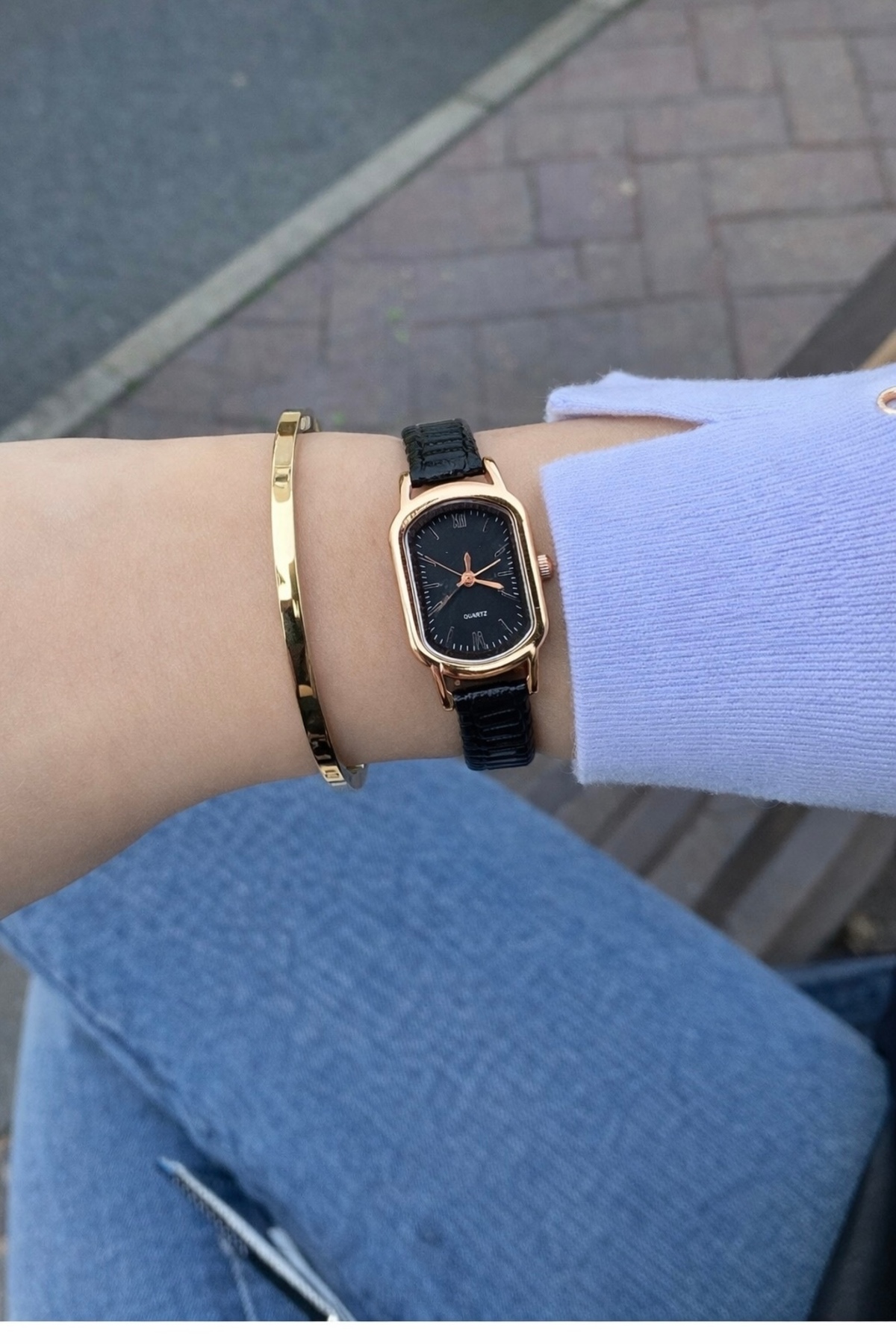 Sobce  Retro Minimal Şık Deri Kahve Kordon Kadın Kol Saati