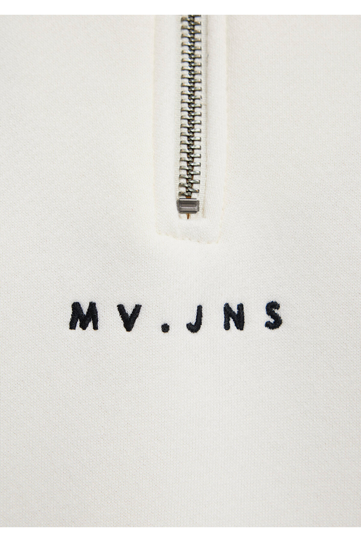 Mavi  MVJNS Nakışlı Yarı Fermuarlı Ekru Sweatshirt 1S10533-89145 - Görsel 7