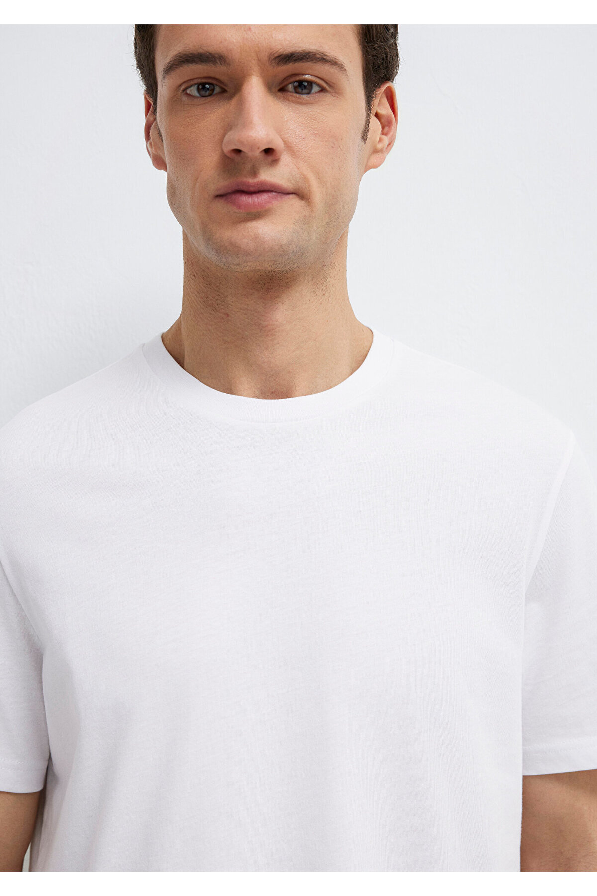 Mavi  Beyaz Basic Tişört Regular Fit / Normal Kesim 0613477-620 - Görsel 7