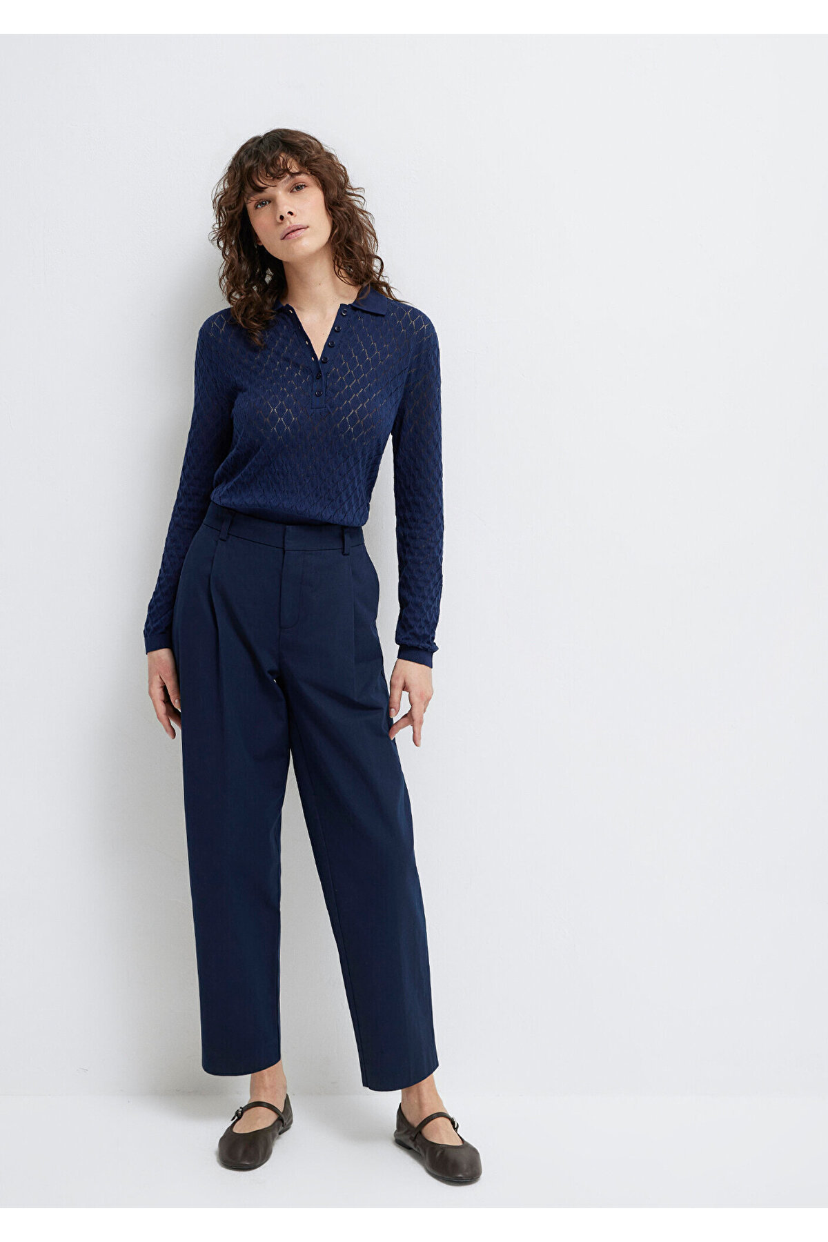 Mavi  Lacivert Pilili Pantolon 1011147-82318 - Görsel 2
