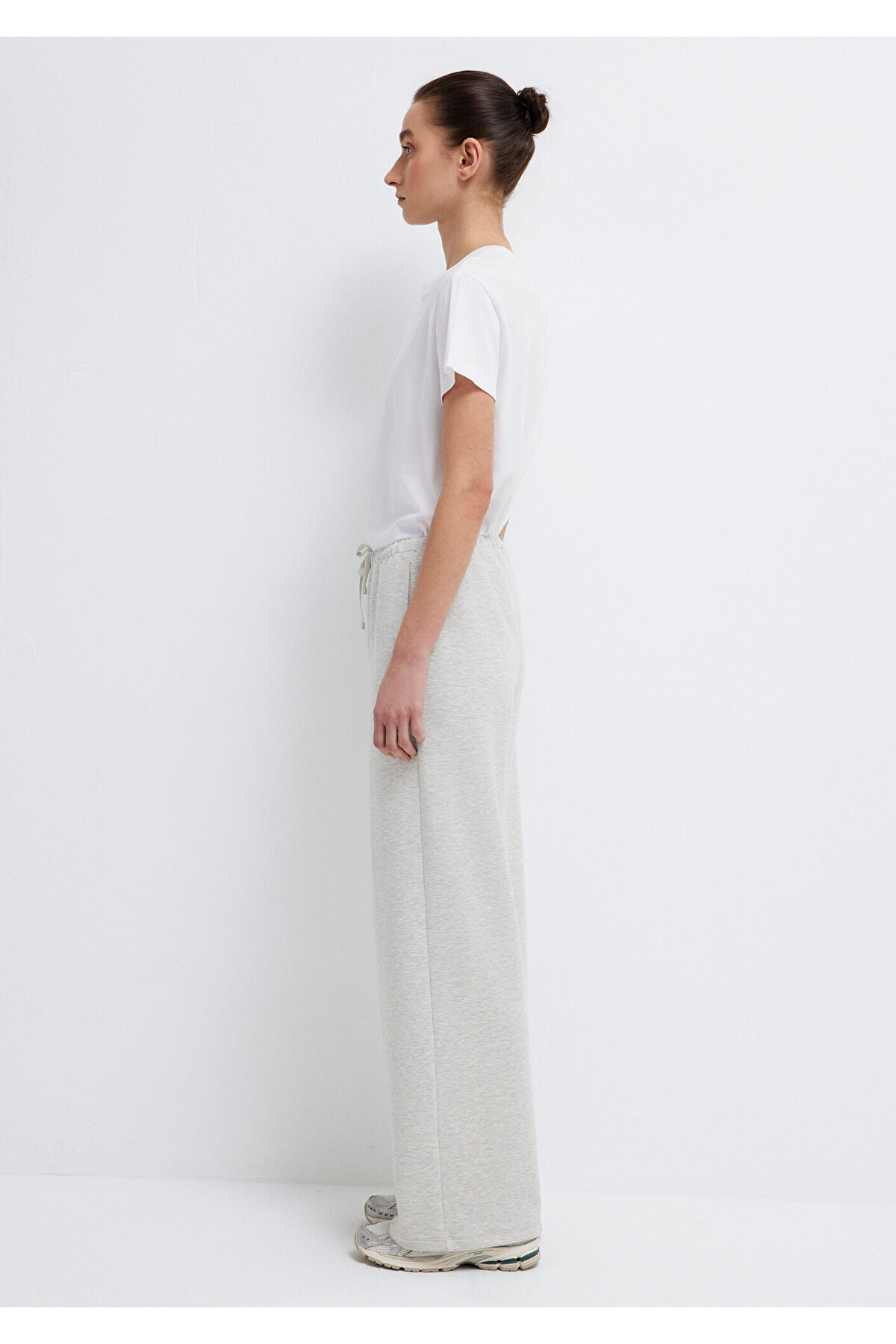 Mavi  Geniş Paça Gri Eşofman Altı 1011177-83096 - Görsel 5