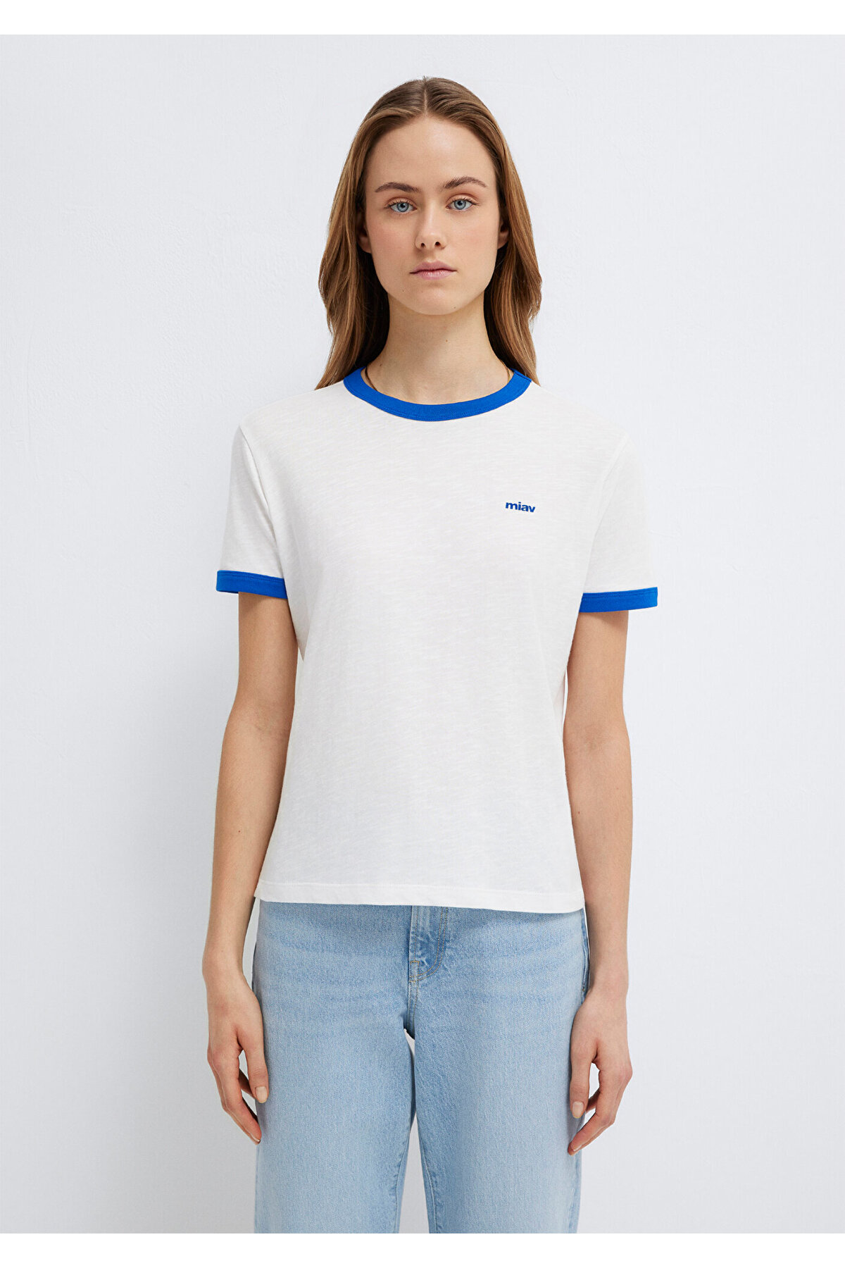 Mavi  Miav Baskılı Ekru Tişört Regular Fit / Normal Kesim 1614089-70057 - Görsel 4