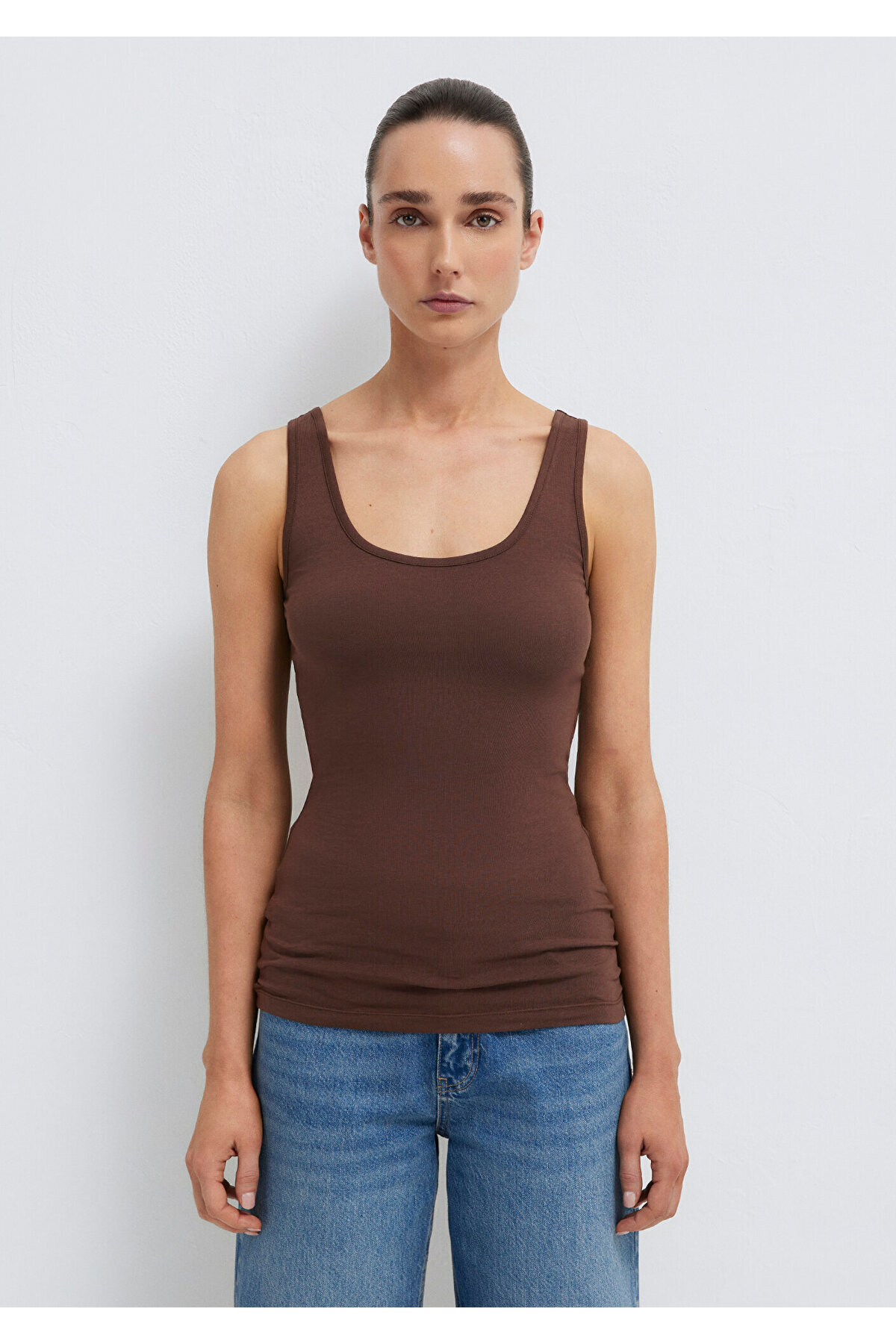 Mavi  2li Kadın Basic Atlet Fitted / Vücuda Oturan Kesim 1611367-87736 - Görsel 7