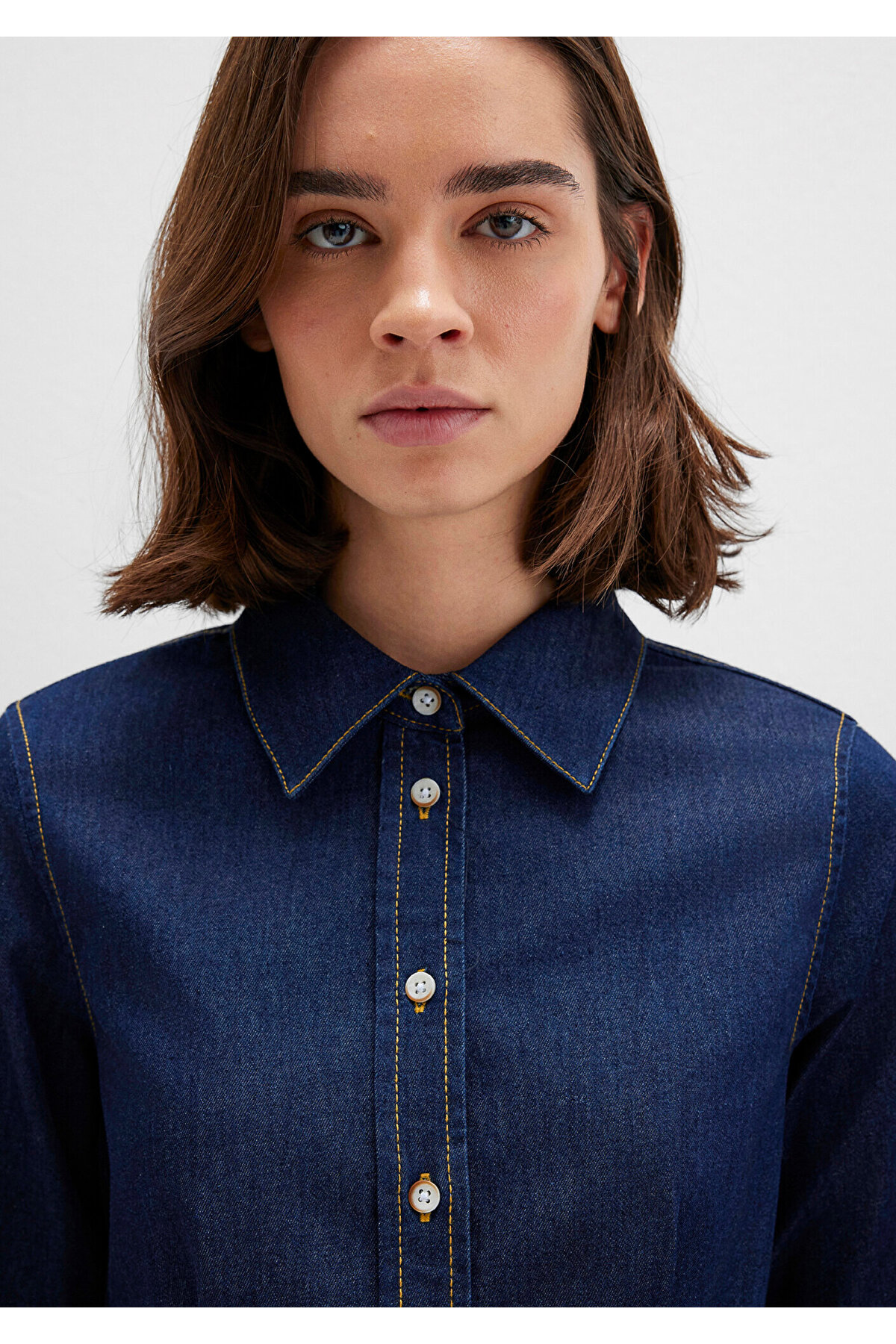Mavi  Uzun Kol Kadın Gömlek M1211178-85481 - Görsel 6