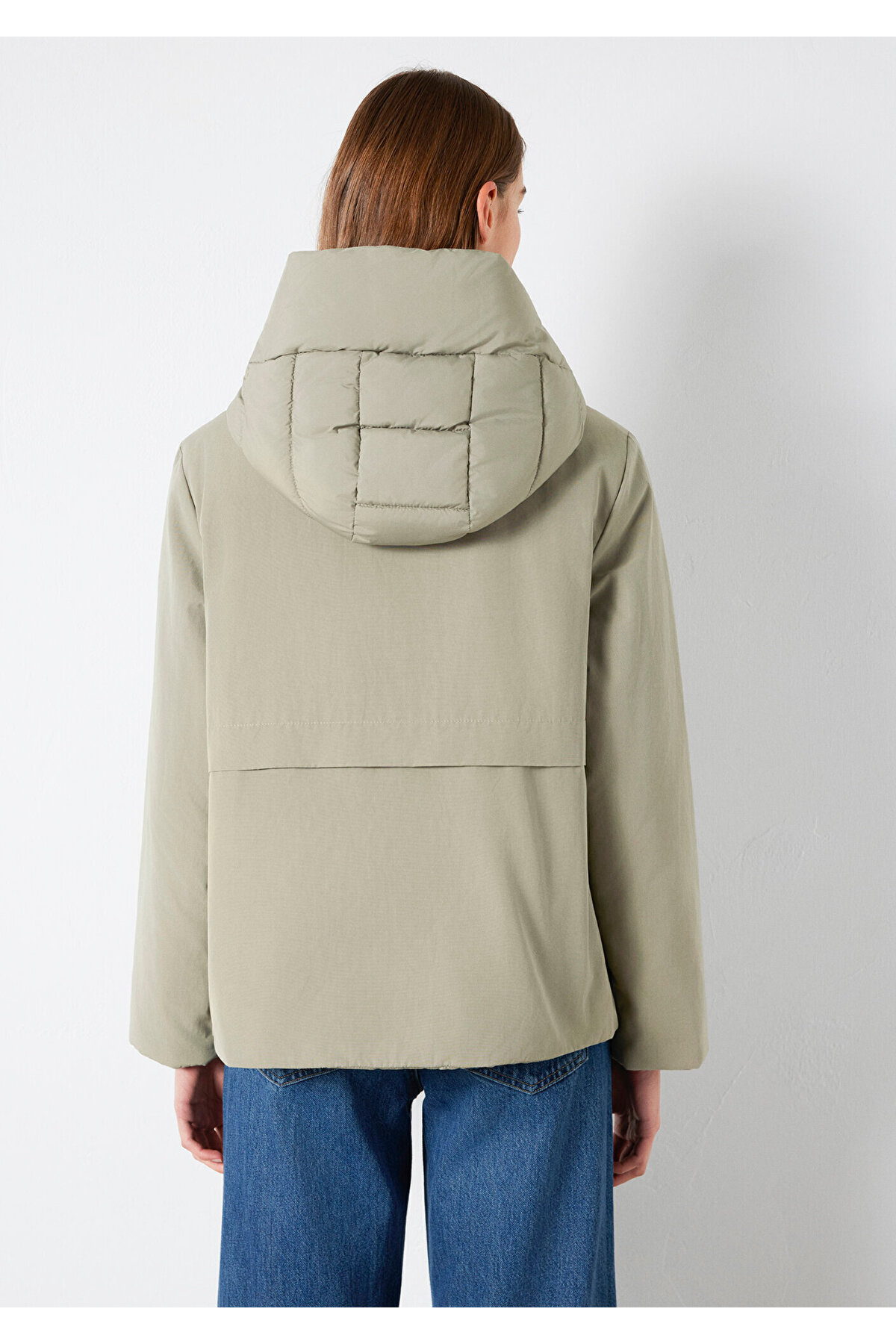 Mavi  Kapüşonlu Yeşil Mont 1110814-71818 - Görsel 8