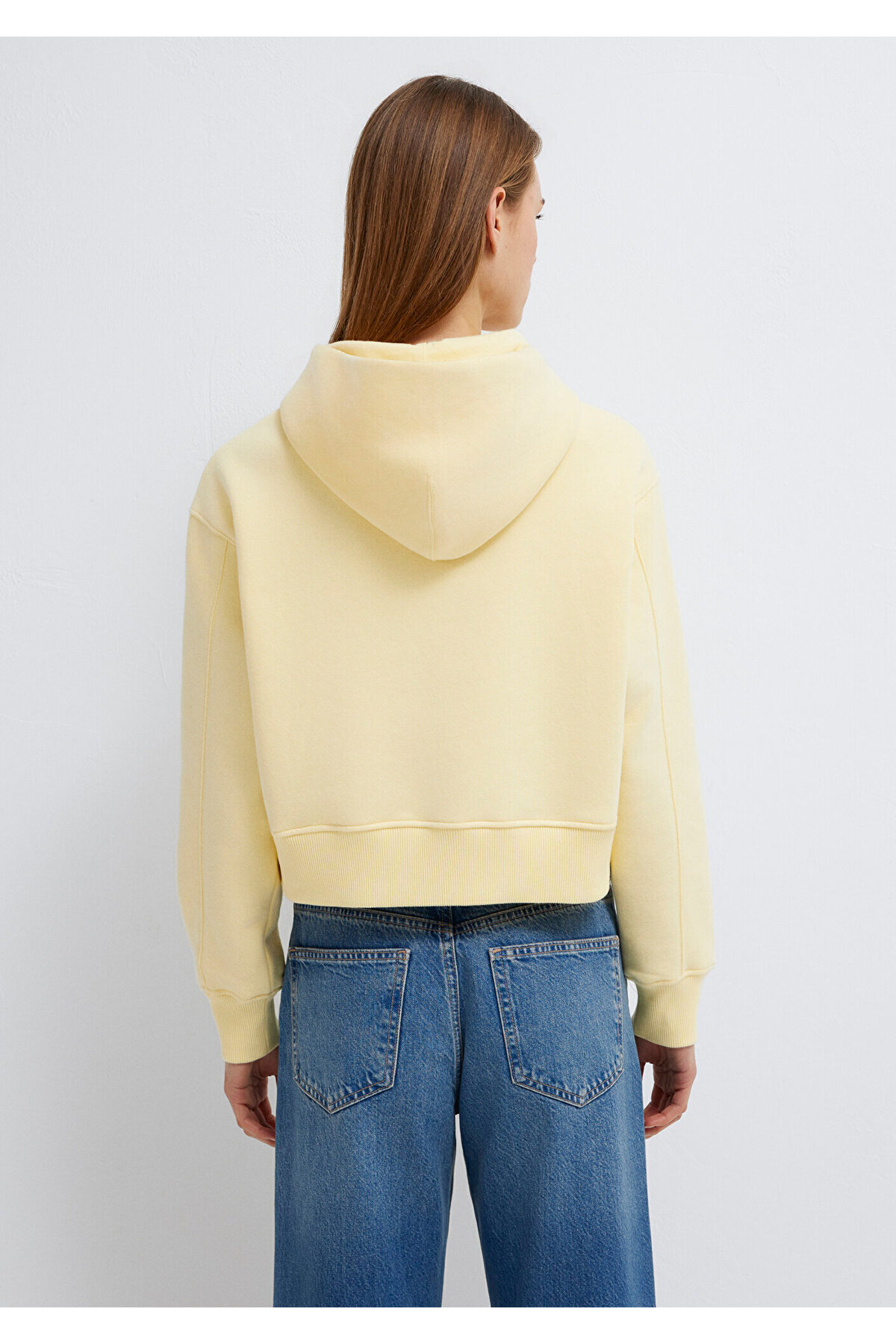 Mavi  Kapüşonlu Sarı Sweatshirt 1S10386-71187 - Görsel 6