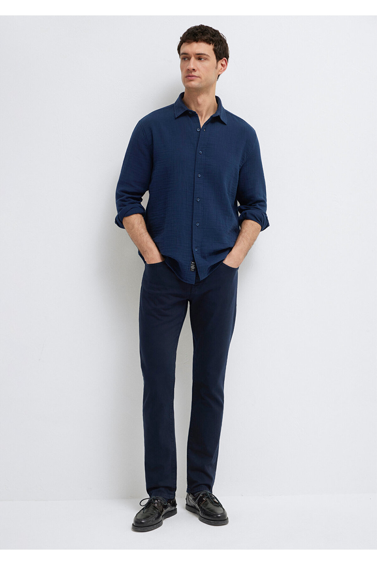 Mavi  Lacivert Gömlek Regular Fit / Normal Kesim 0211518-80872 - Görsel 2