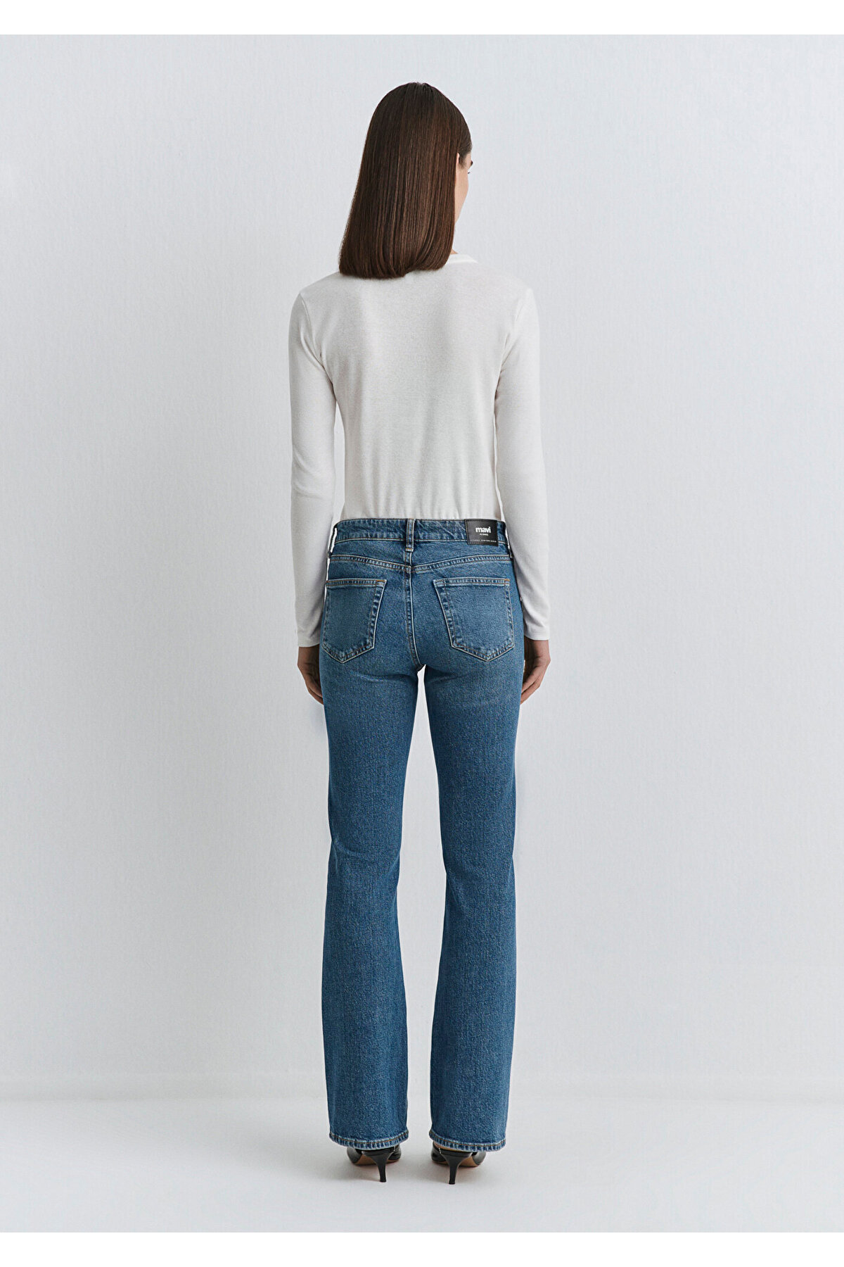 Mavi  Alina Iconic Puslu Indigo Mavisi Jean Pantolon 1012577-90538 - Görsel 6