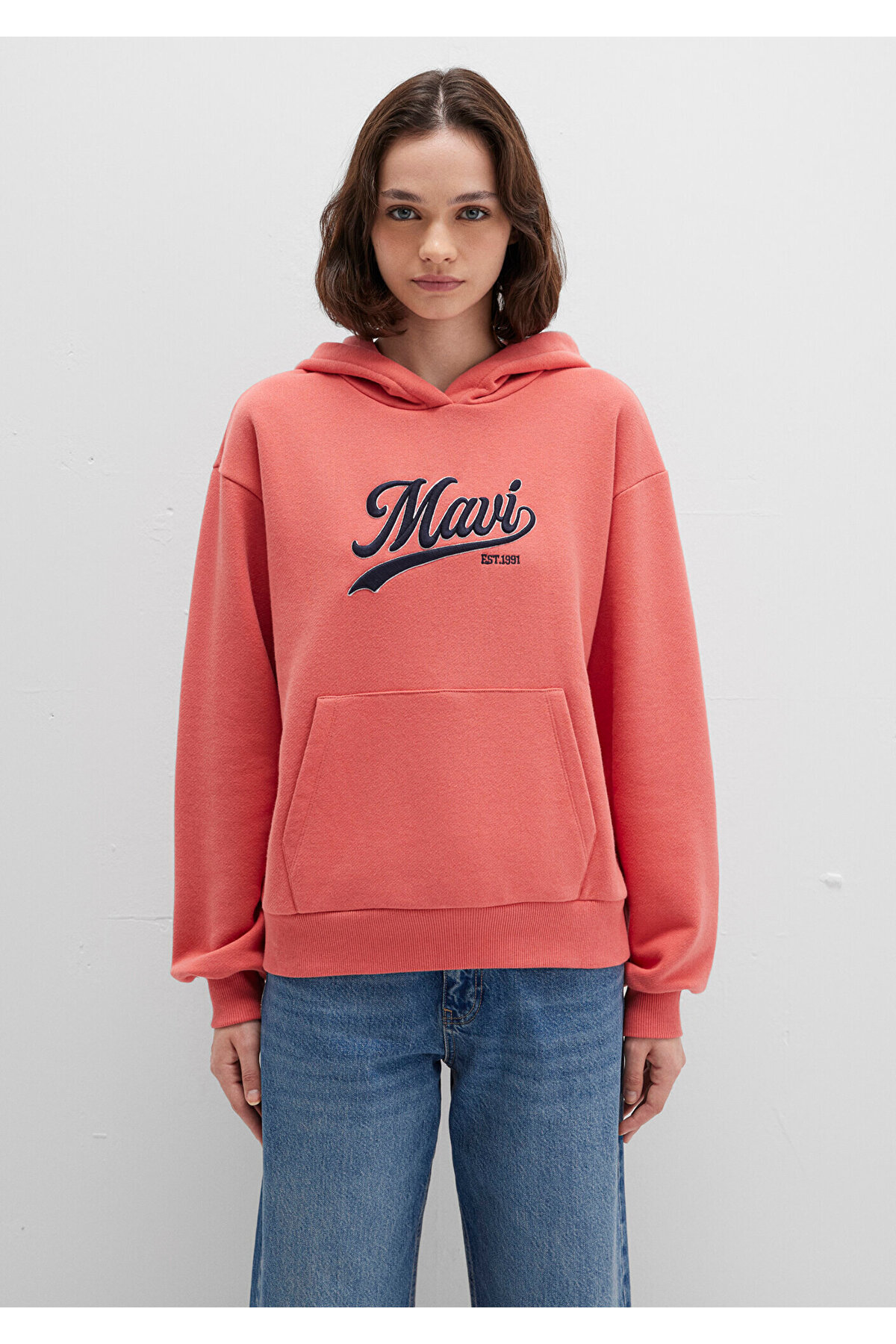 Mavi  Logo Baskılı Pembe Sweatshirt 1S10420-71076 - Görsel 4