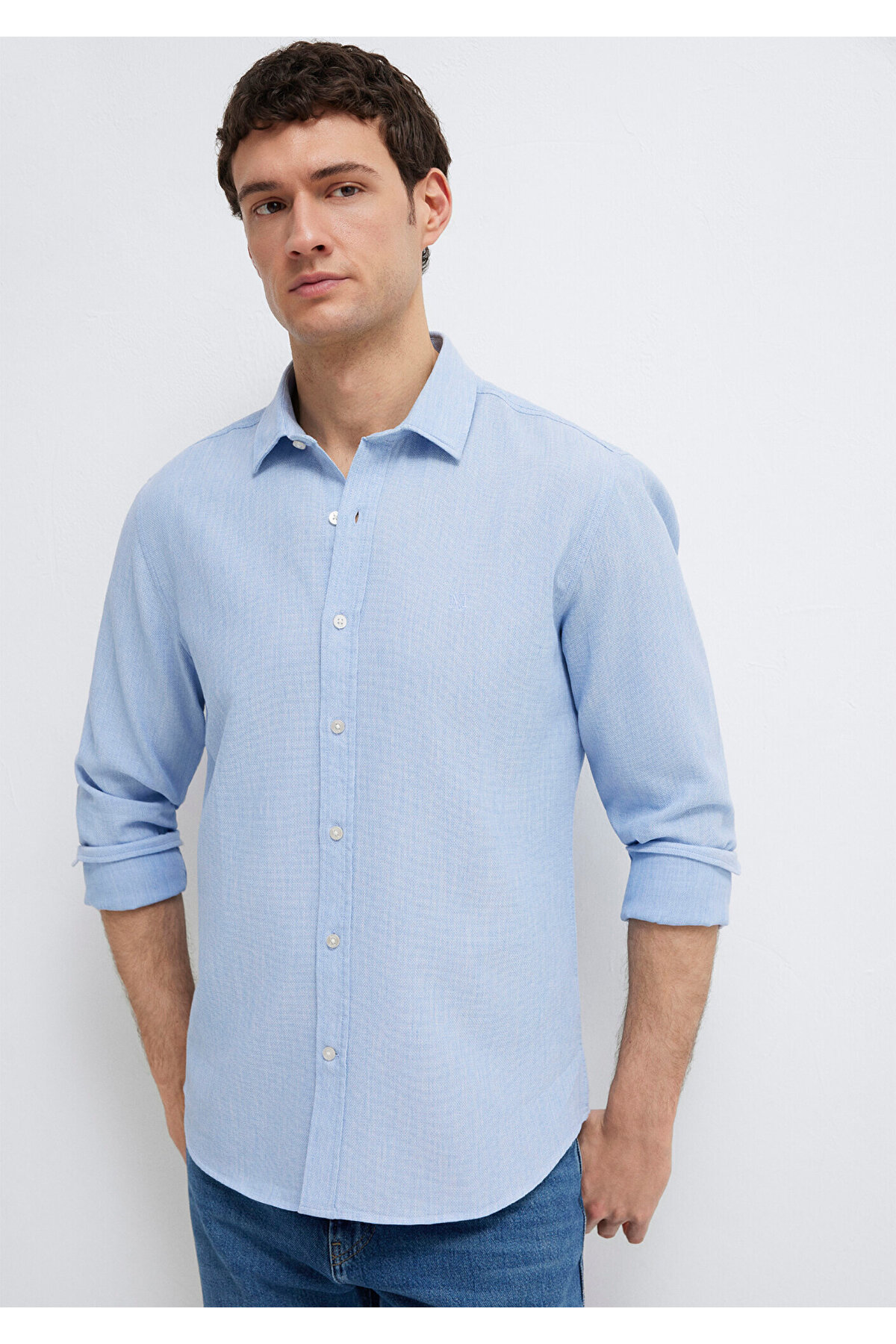 Mavi  Gömlek Slim Fit / Dar Kesim 0211656-88654 - Görsel 3