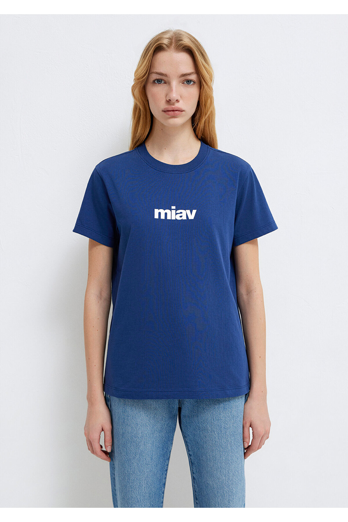 Mavi  Miav Baskılı Tişört Regular Fit / Normal Kesim 1610622-70722 - Görsel 3