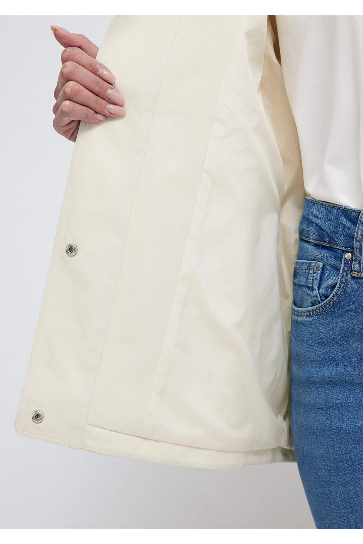 Mavi  MAVİ KADIN KAPÜŞONLU CEKET Kum Beji 1110014-70134 - Görsel 7