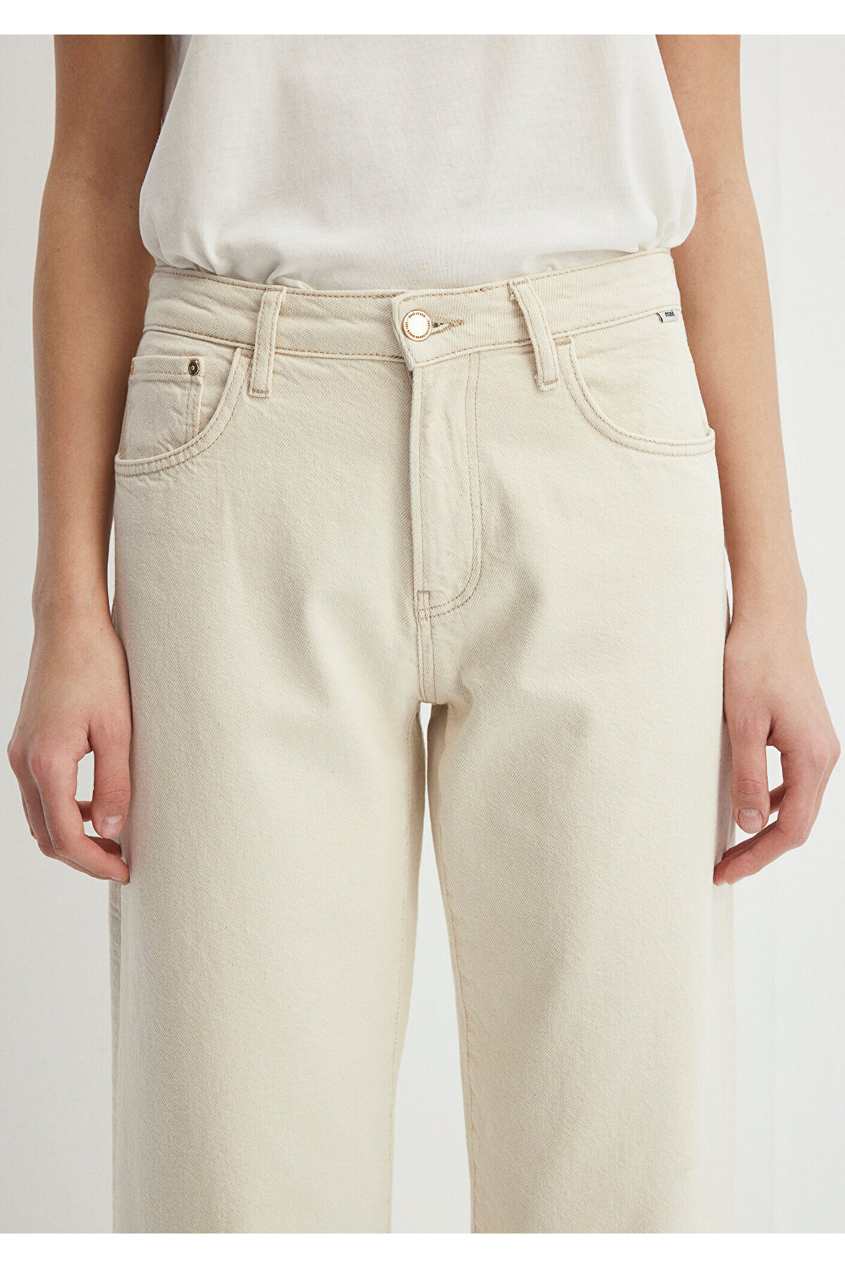 Mavi  Leila Premium Krem Jean Pantolon 1010600-87058 - Görsel 7