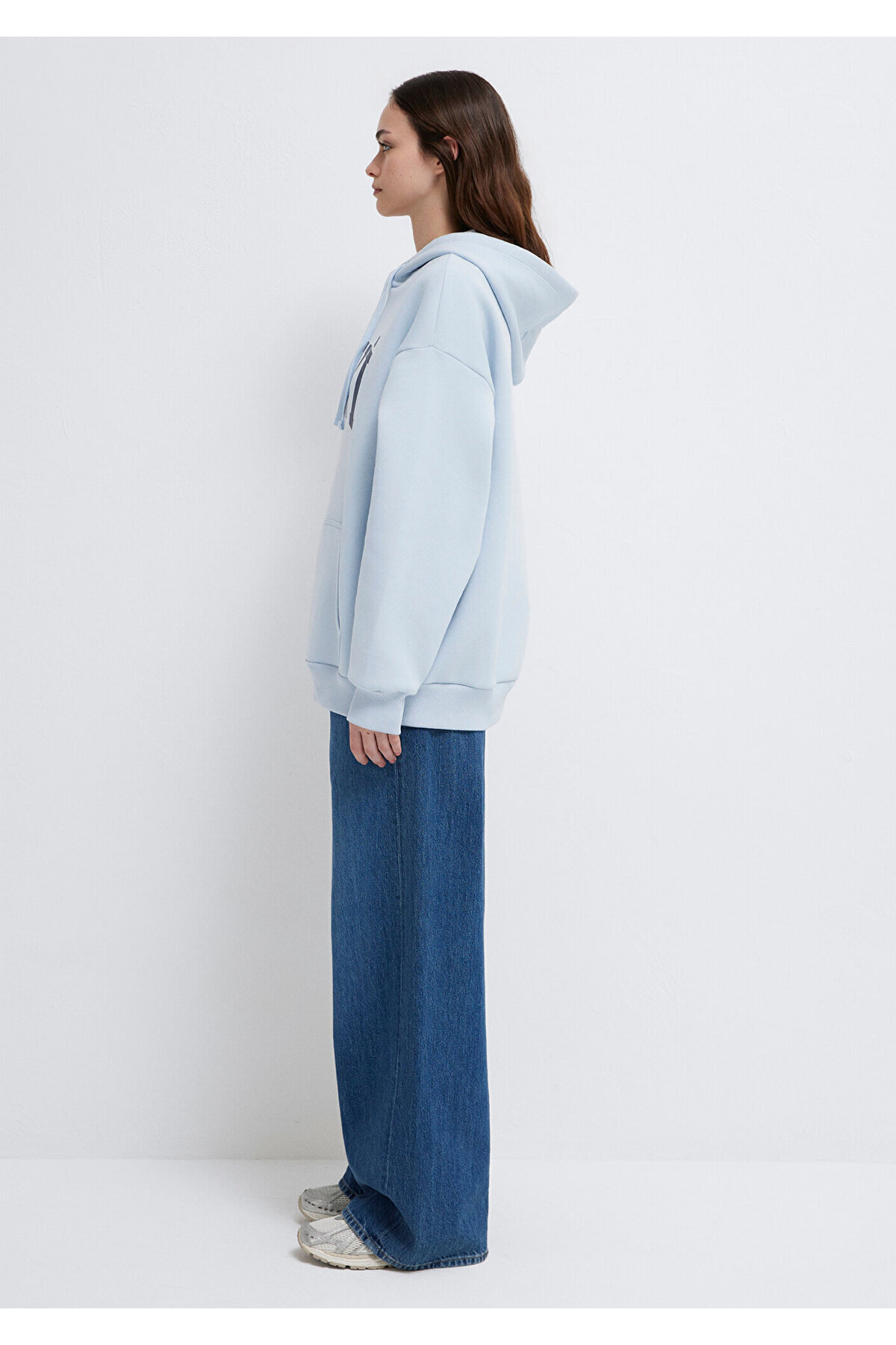 Mavi  Logo Baskılı Kapüşonlu Sweatshirt 1600361-70717 - Görsel 4