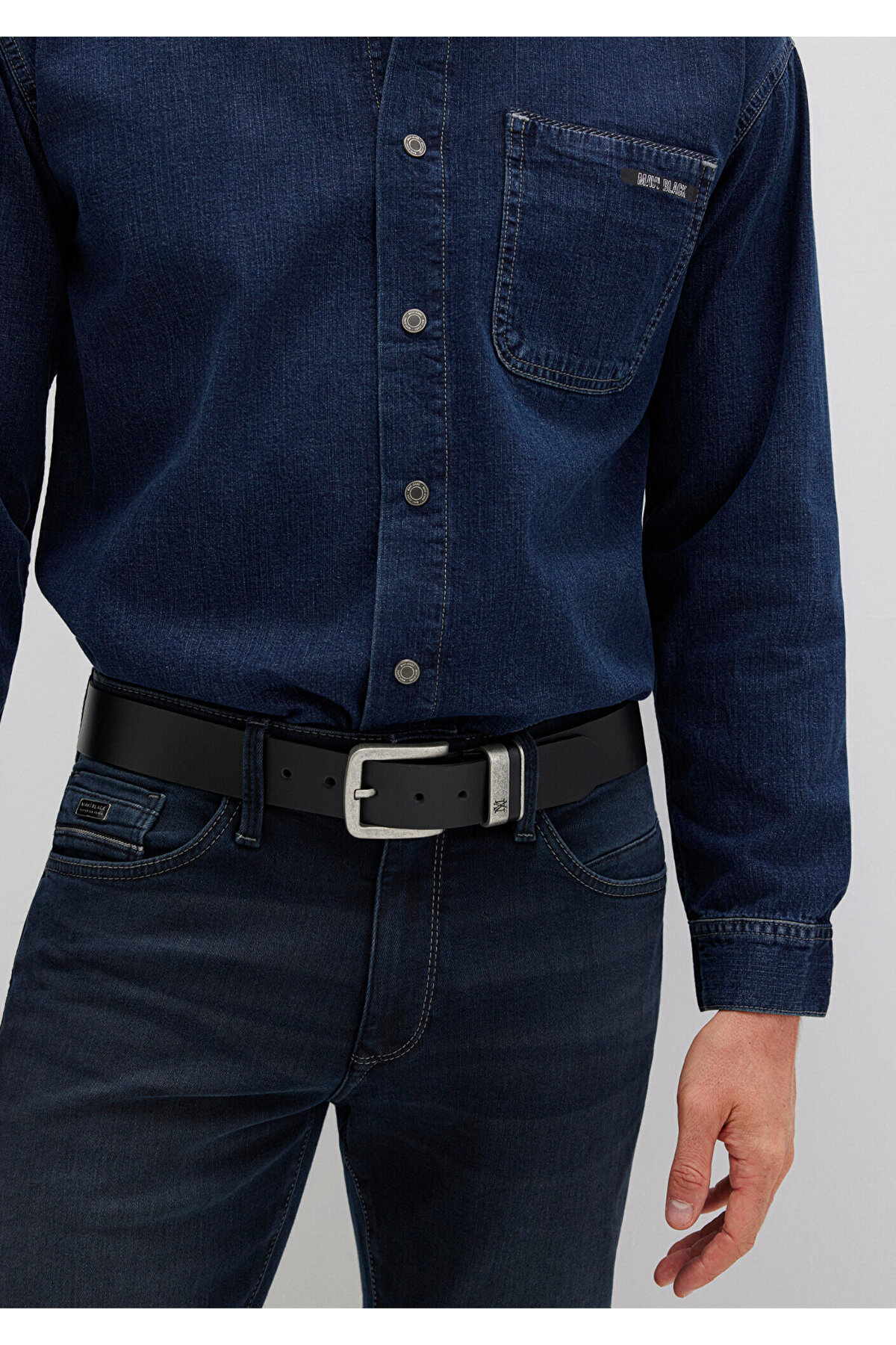 Mavi  Siyah Deri Kemer 0911646-900