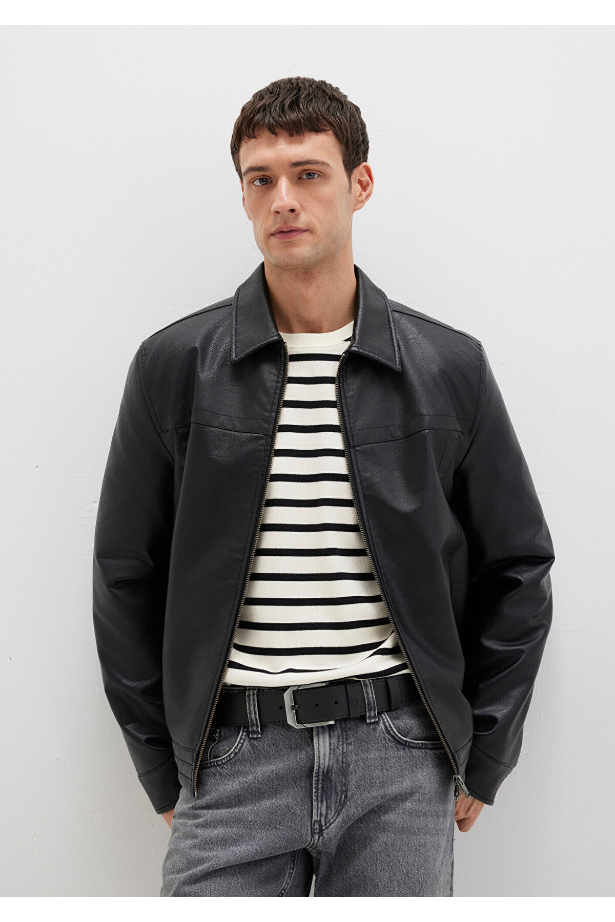 Mavi  Siyah Suni Deri Kemer 0911653-21842