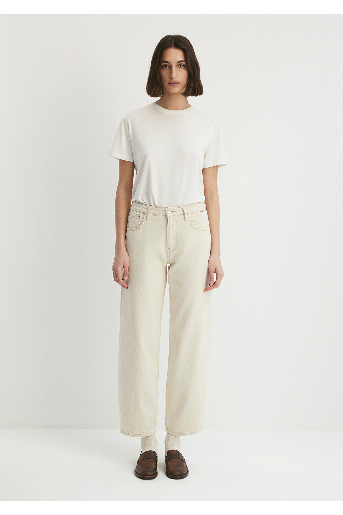 Mavi  Leila Premium Krem Jean Pantolon 1010600-87058 - Görsel 3