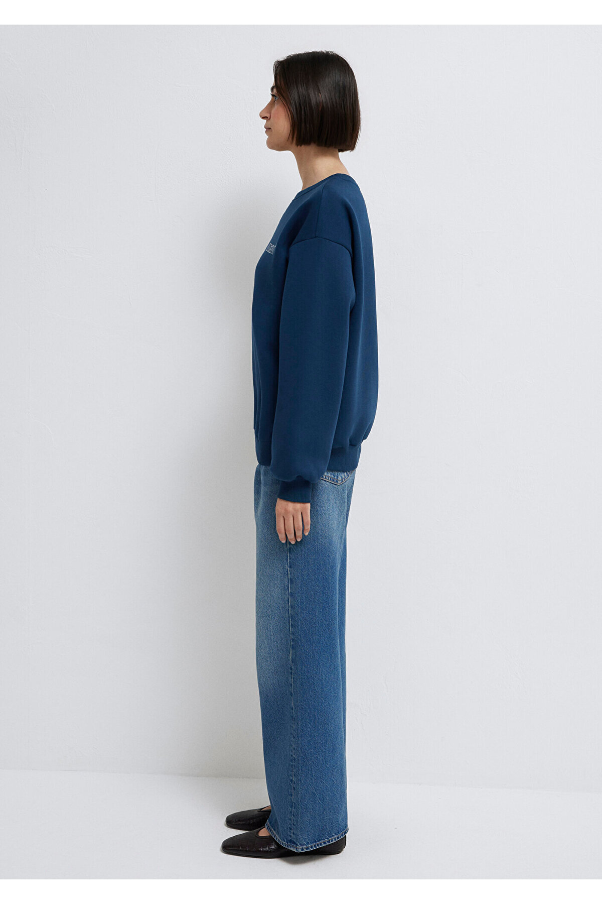 Mavi  Logo Baskılı Lacivert Sweatshirt 1611656-82454 - Görsel 5