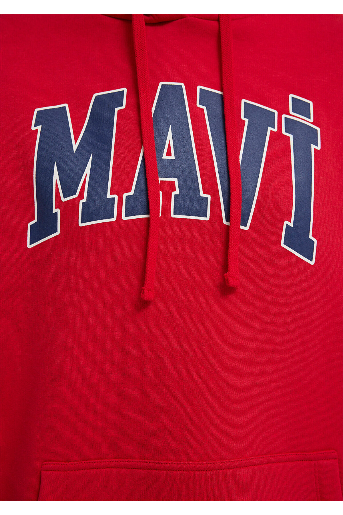 Mavi  Logo Baskılı Kırmızı Kapüşonlu Sweatshirt Oversize/Geniş Kesim 1600361-82054 - Görsel 7