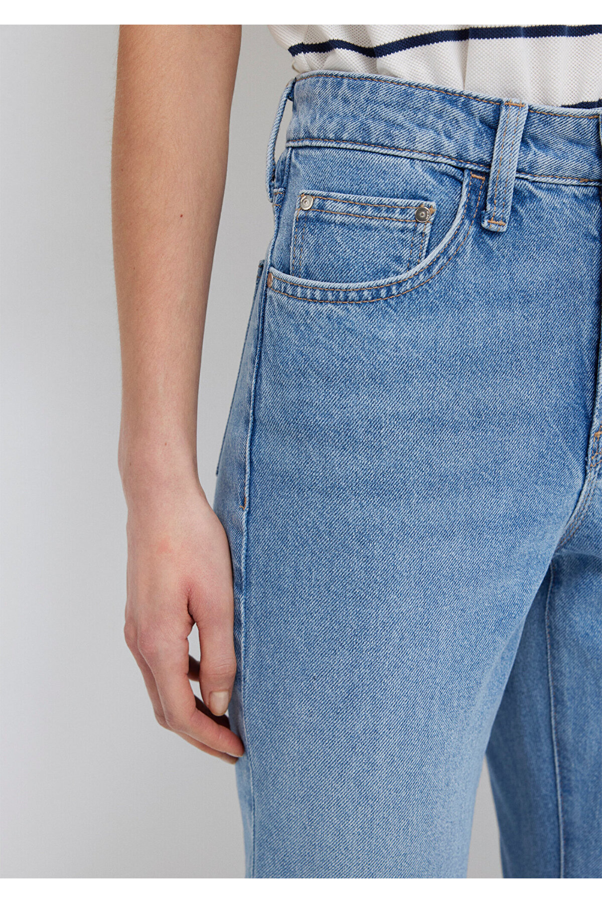 Mavi  Miav 90lar İndigo Mavisi Jean Pantolon 1010299-83039 - Görsel 8