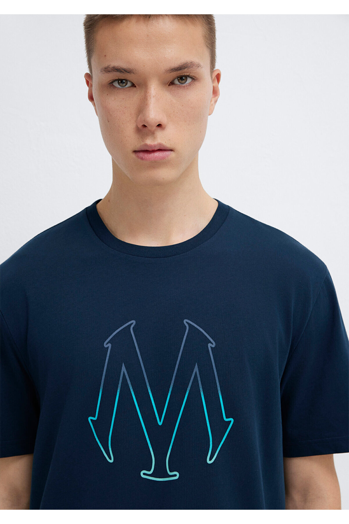 Mavi  Logo Baskılı Lacivert Tişört Regular Fit / Normal Kesim 0610635-70490 - Görsel 6