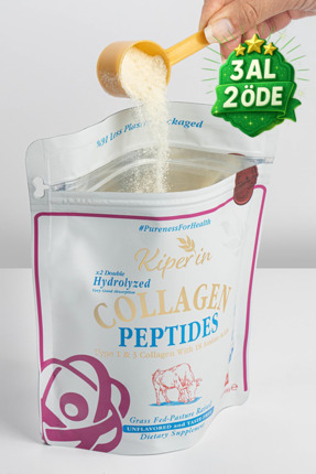 Kiperin %100 Saf ve Doğal Yüksek Biyoaktif Çift Hidrolize Kolajen Peptitler i...