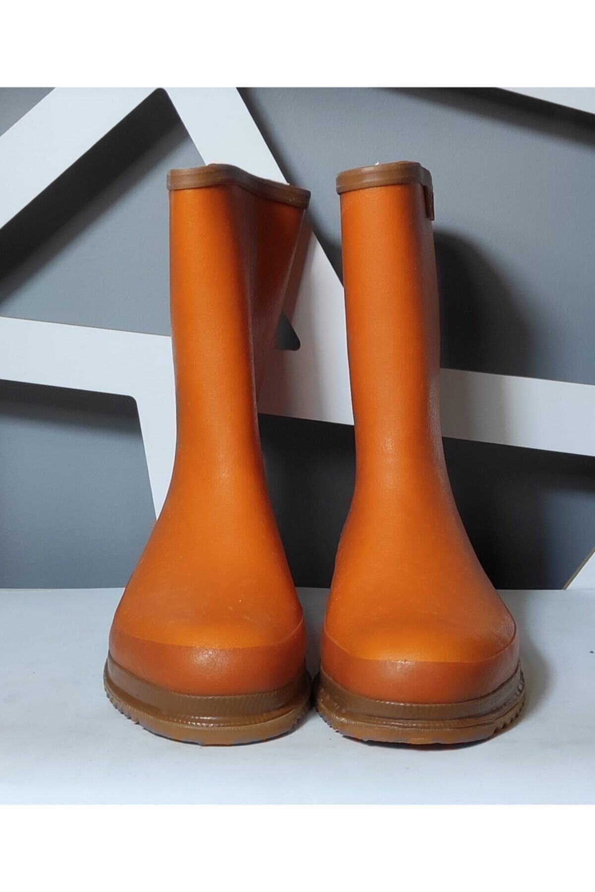 Derby  Erkek Turuncu Kauçuk Orta Kısa Konç Çizme - Görsel 4
