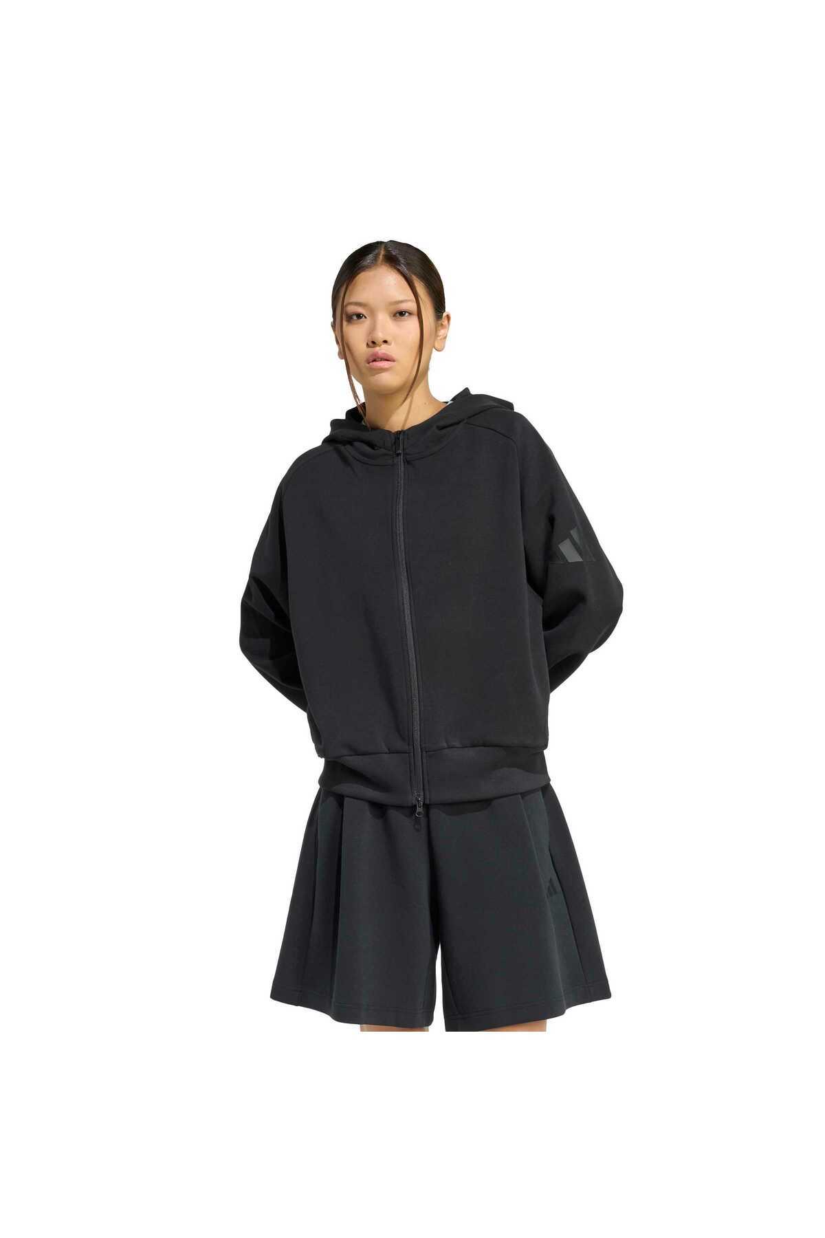 adidas W Sl Fz Hd Kadın Spor Sweatshirt KE9147