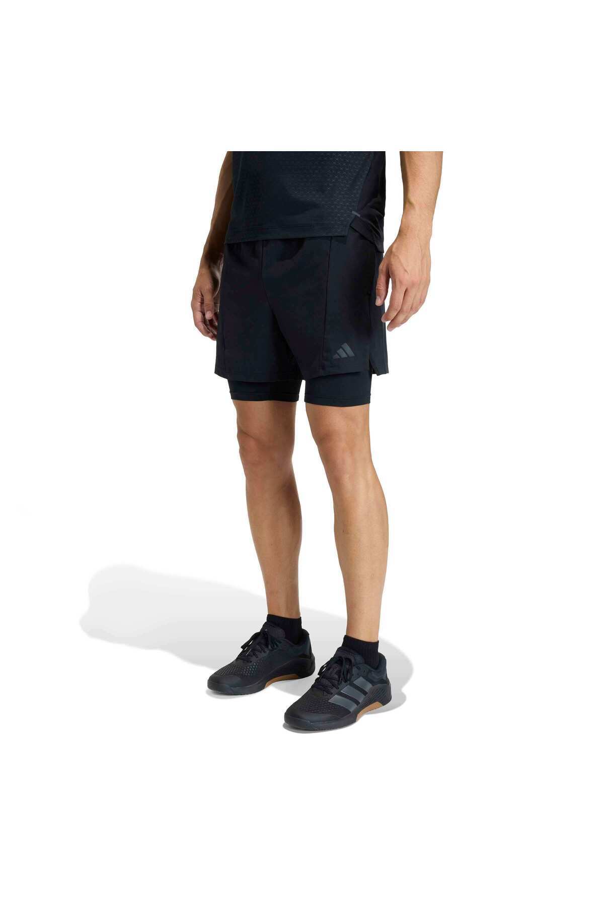 شلوارک ورزشی مردانه مدل D4T 2in1 KF6431 آدیداس شورت ورزشی adidas