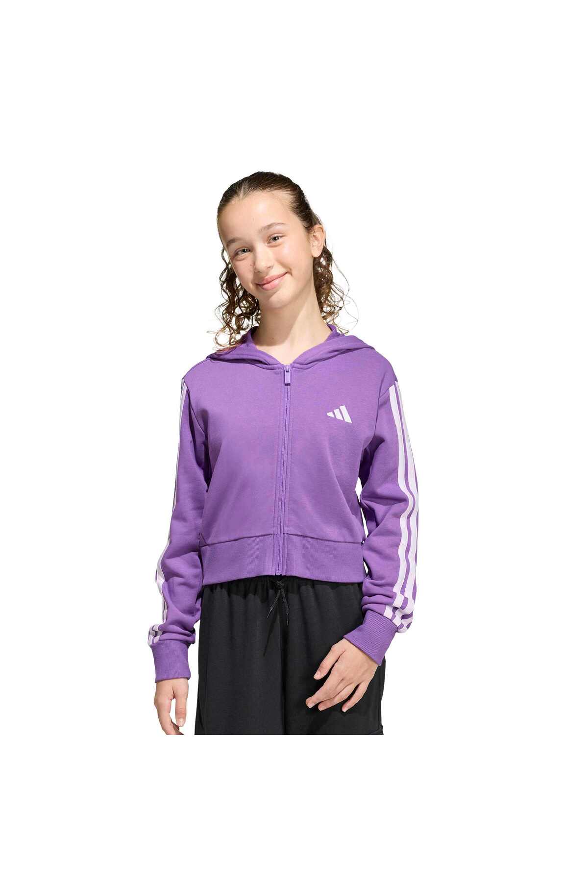 adidas Jg 3S Ft Fz Cro Genç Kız Spor Sweatshirt KE3013 - Fiyatı