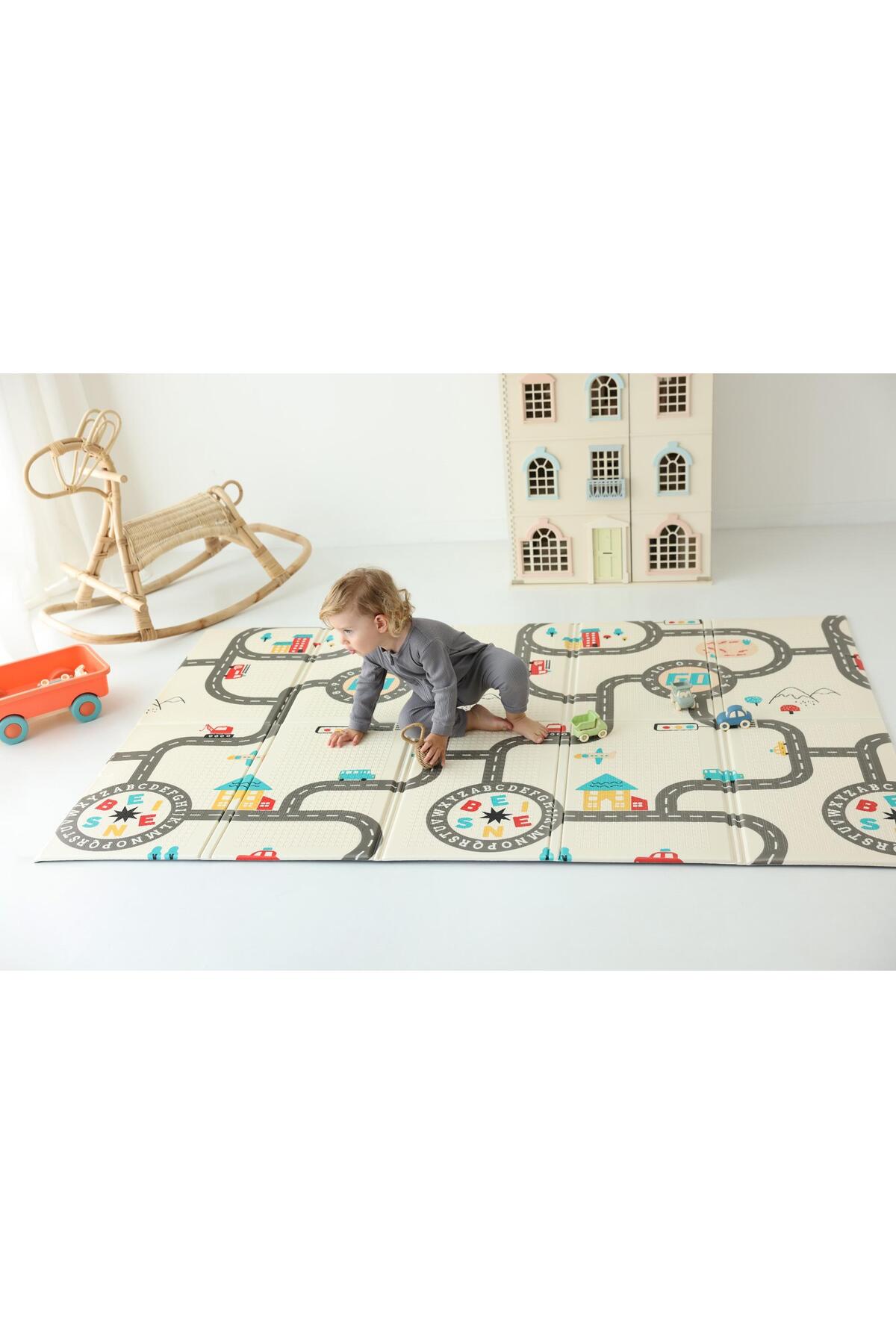 Coolmats 200x130x1 Cm Araba Yarışı Katlanabilir Oyun Matı fotoğrafı 4 (önizleme)