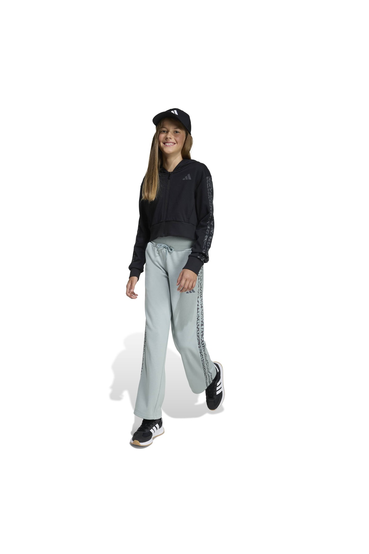 adidas Jg An 3S Ft Fz Genç Kız Spor Sweatshirt KB6985 görsel 3