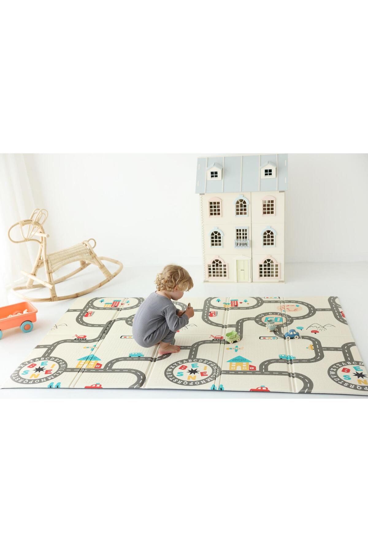 Coolmats 200x130x1 Cm Araba Yarışı Katlanabilir Oyun Matı fotoğrafı 2 (önizleme)