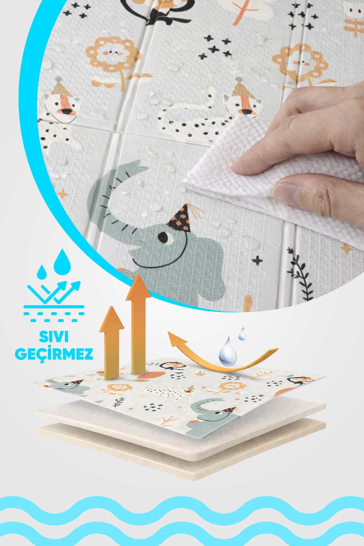 Coolmats 200x130x1 Cm Orman Şenliği Katlanabilir Oyun Matı fotoğrafı 3 (önizleme)
