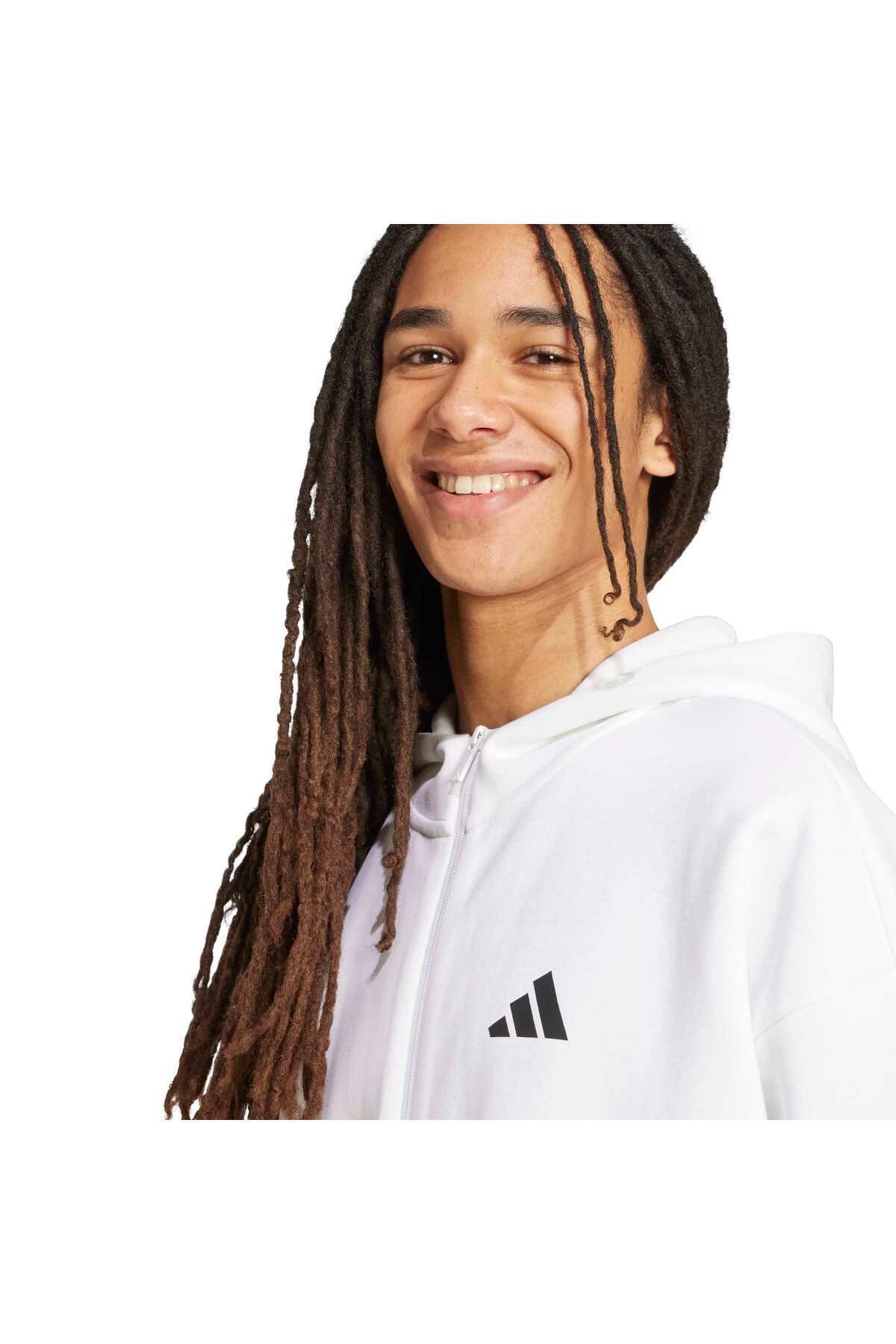 adidas M Fi 3S Fz Erkek Spor Sweatshirt JW7106 görsel 5