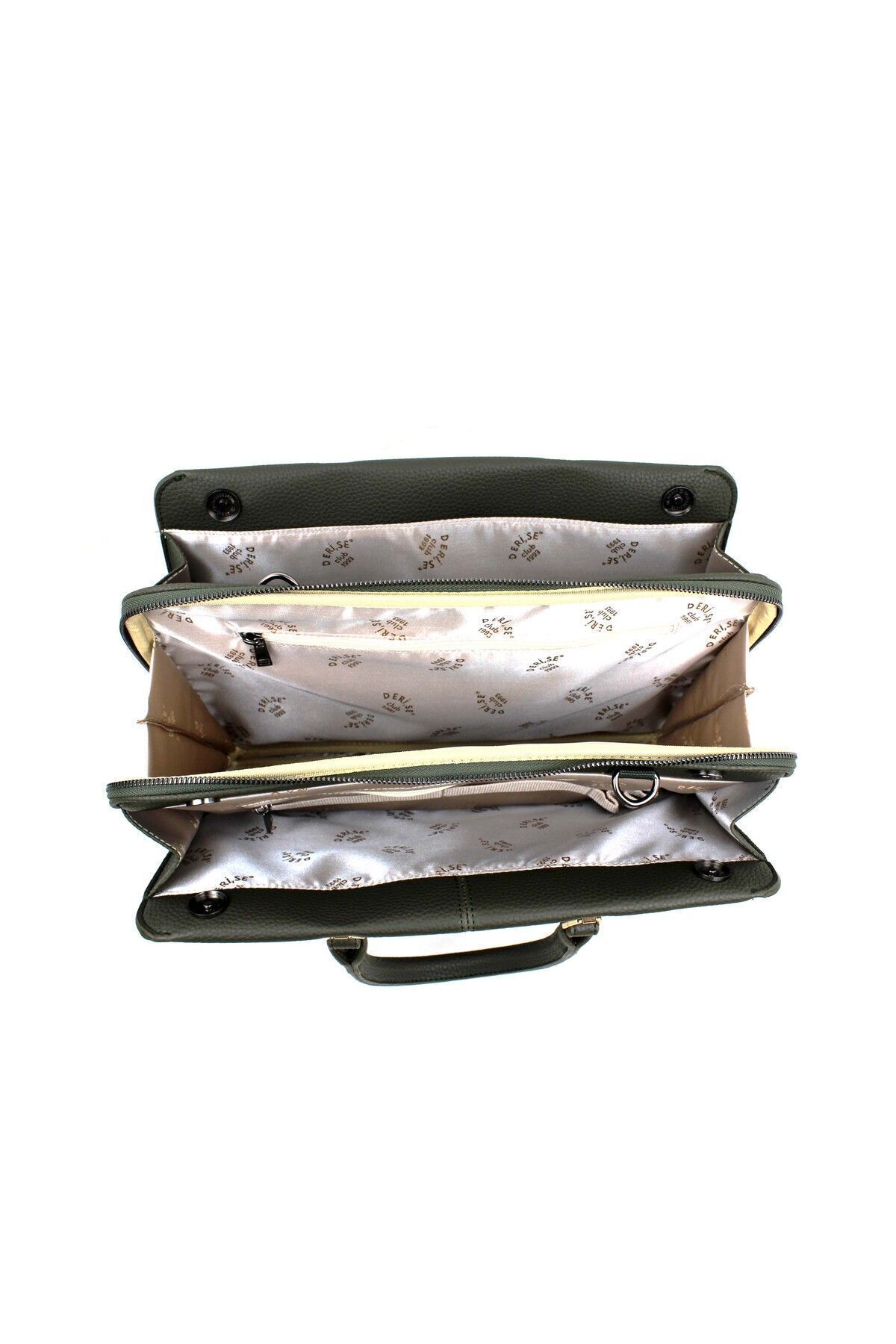 deri,se club  Kadın Kahverengi Askılı Dosya Evrak 13 & 14 Inç Laptop Ve Evrak Çantası - Görsel 8