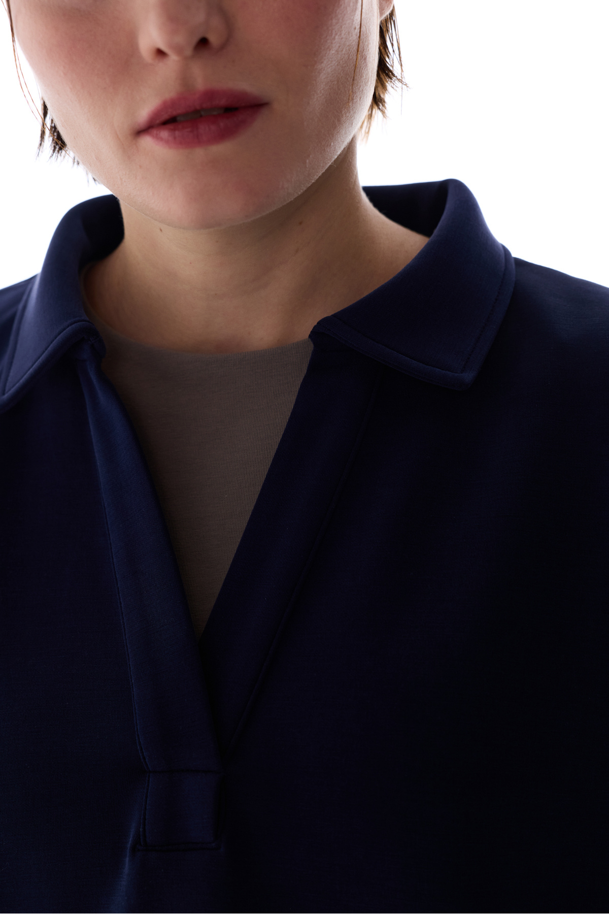 Penti  Lacivert Polo Yaka Modal Sweatshirt - Görsel 2