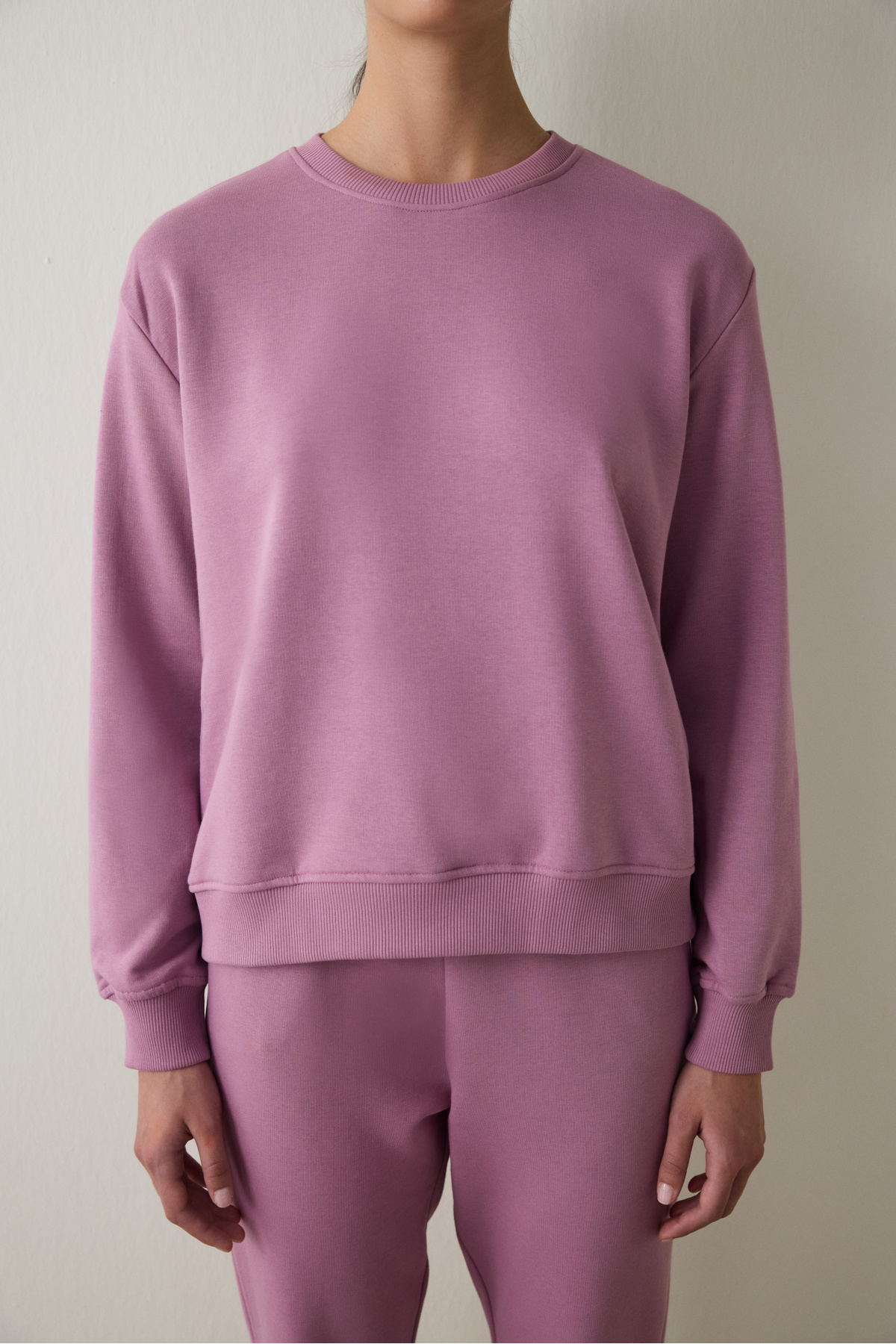 Penti  Lila Bisiklet Yaka Oversize Spor Sweatshirt - Görsel 5