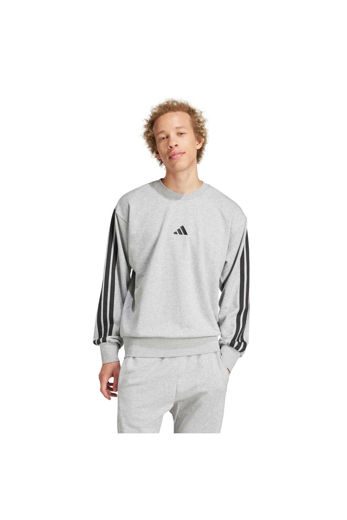 adidas M 3S Ft Swt Erkek Spor Sweatshirt JE6374