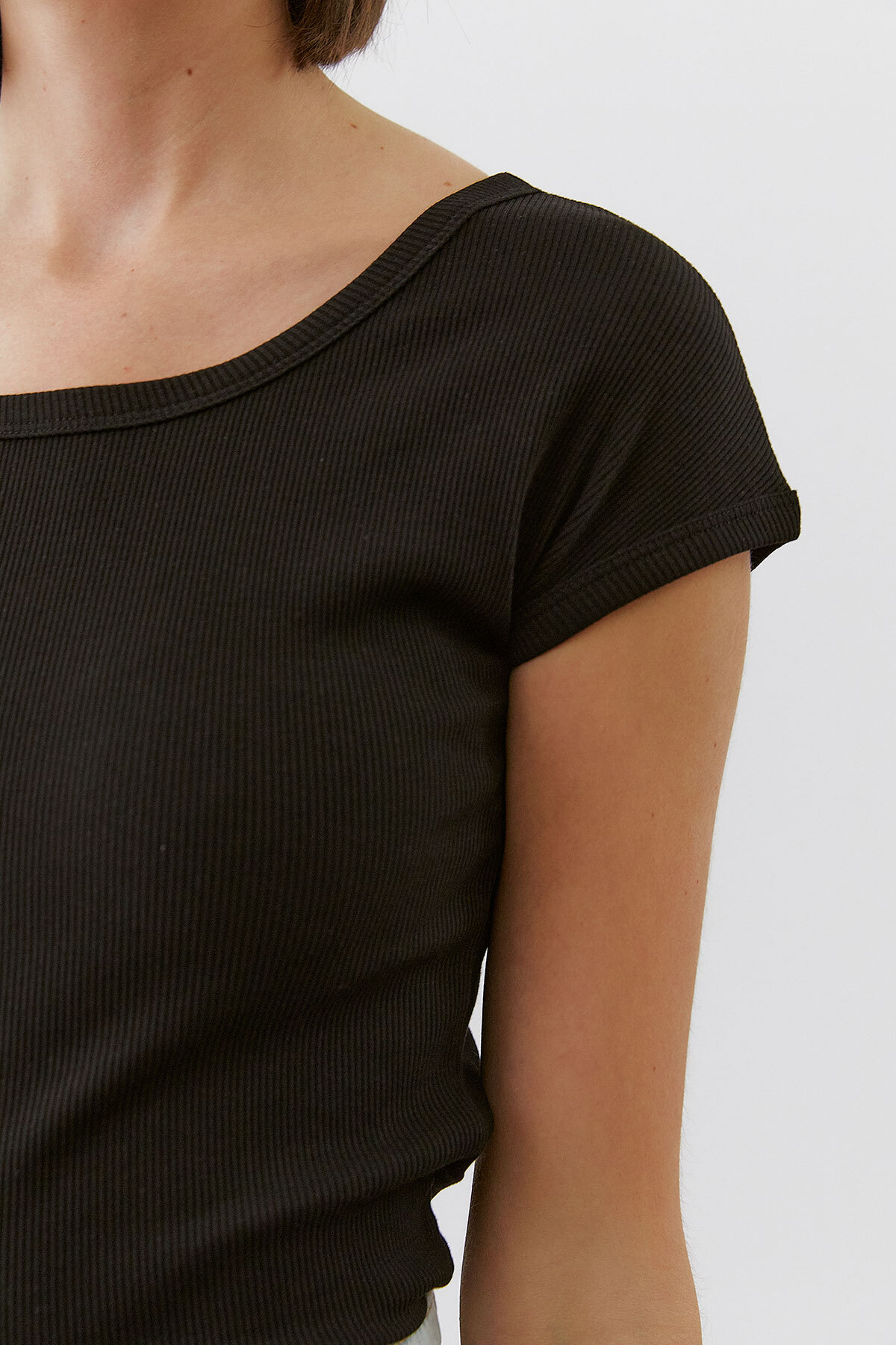 urban focus  Düşük Kol Kaşkorse T-Shirt - Görsel 5