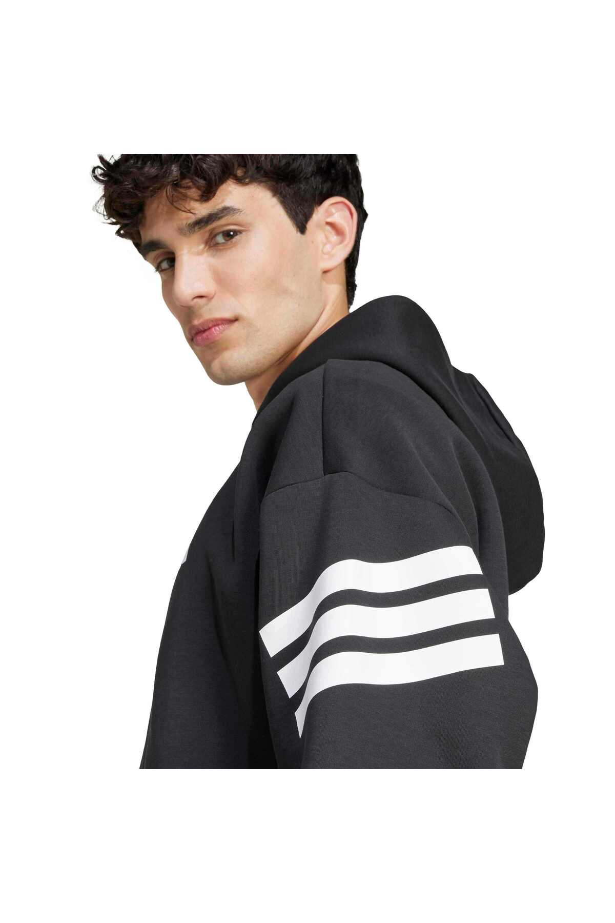 adidas Future Icons 3-Stripes Full-Zip Kapüşonlu Üst görsel 5