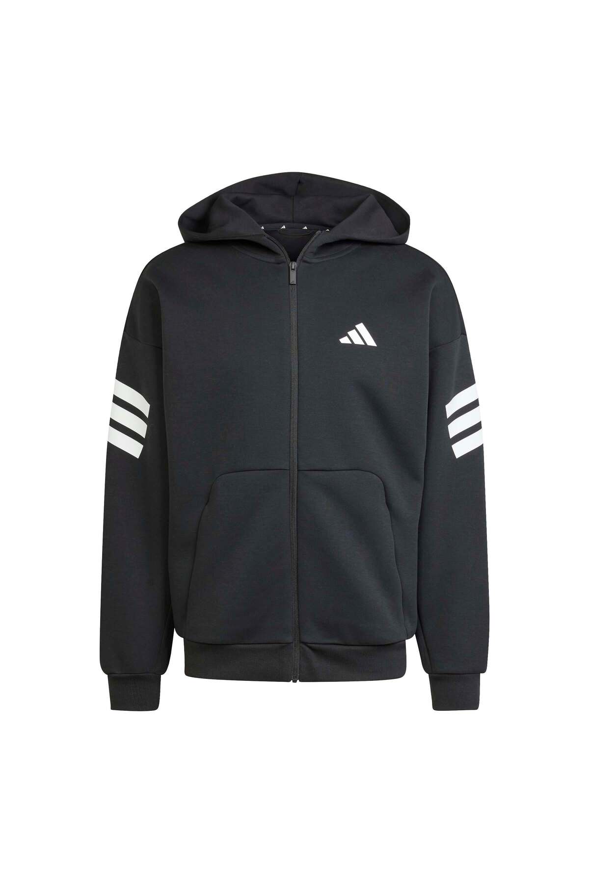 adidas Future Icons 3-Stripes Full-Zip Kapüşonlu Üst görsel 4