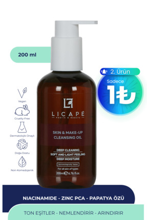Licape İki Aşamalı Cilt Ve Makyaj Temizleme Yağı 200 ml